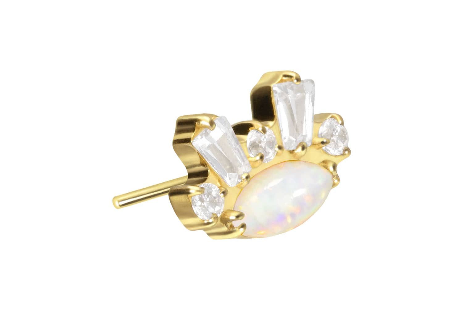 PIERCINGLINE Piercing-Set Titan Aufsatz mit Push günstig online kaufen