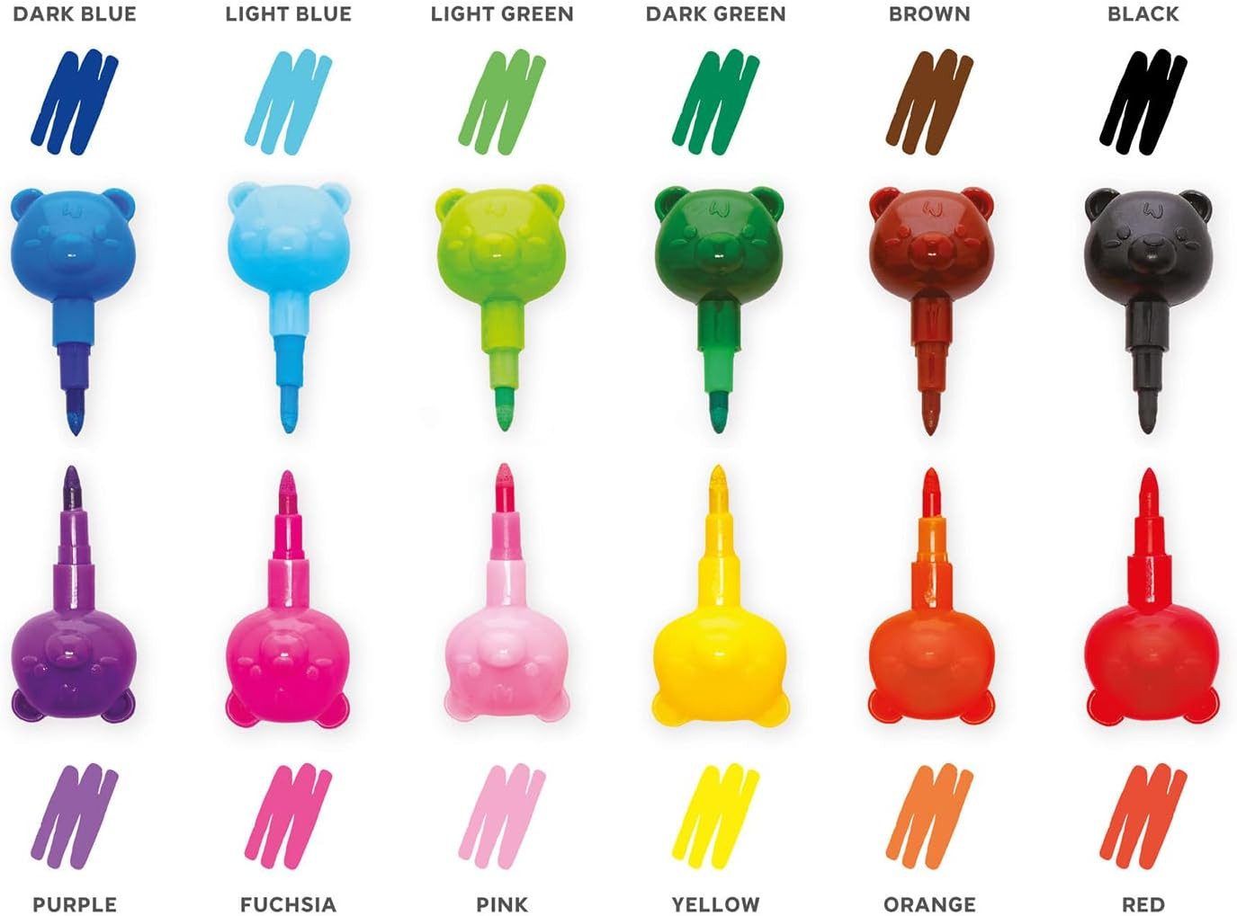 Legami Spiel LEGAMI Dream in Colour 12 Buntstifte Teddy Bear stapelbar