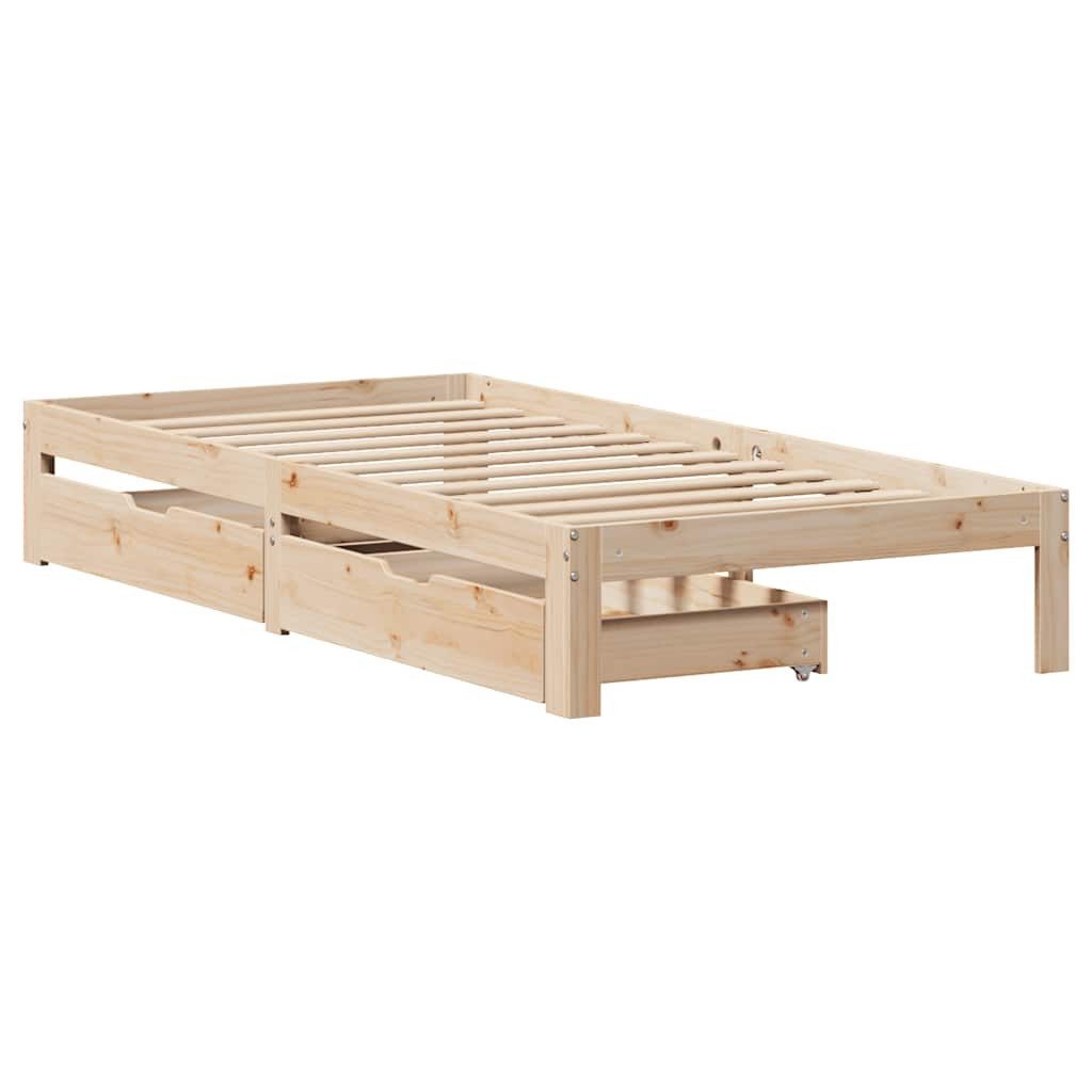 vidaXL Bett Massivholzbett mit Schubladen 75x190 günstig online kaufen