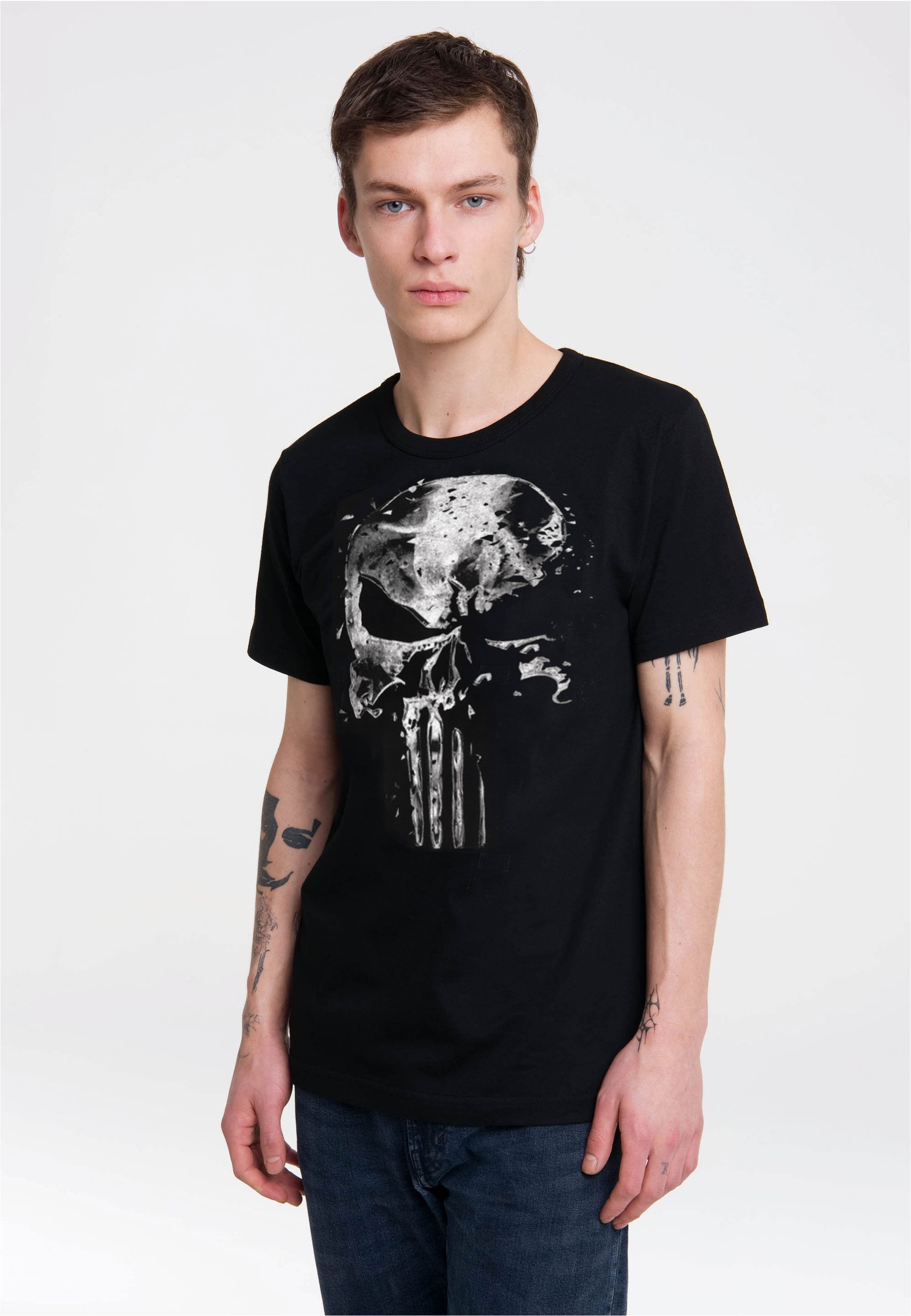 LOGOSHIRT T-Shirt Marvel - Punisher Mercury Skull mit coolem Print günstig online kaufen