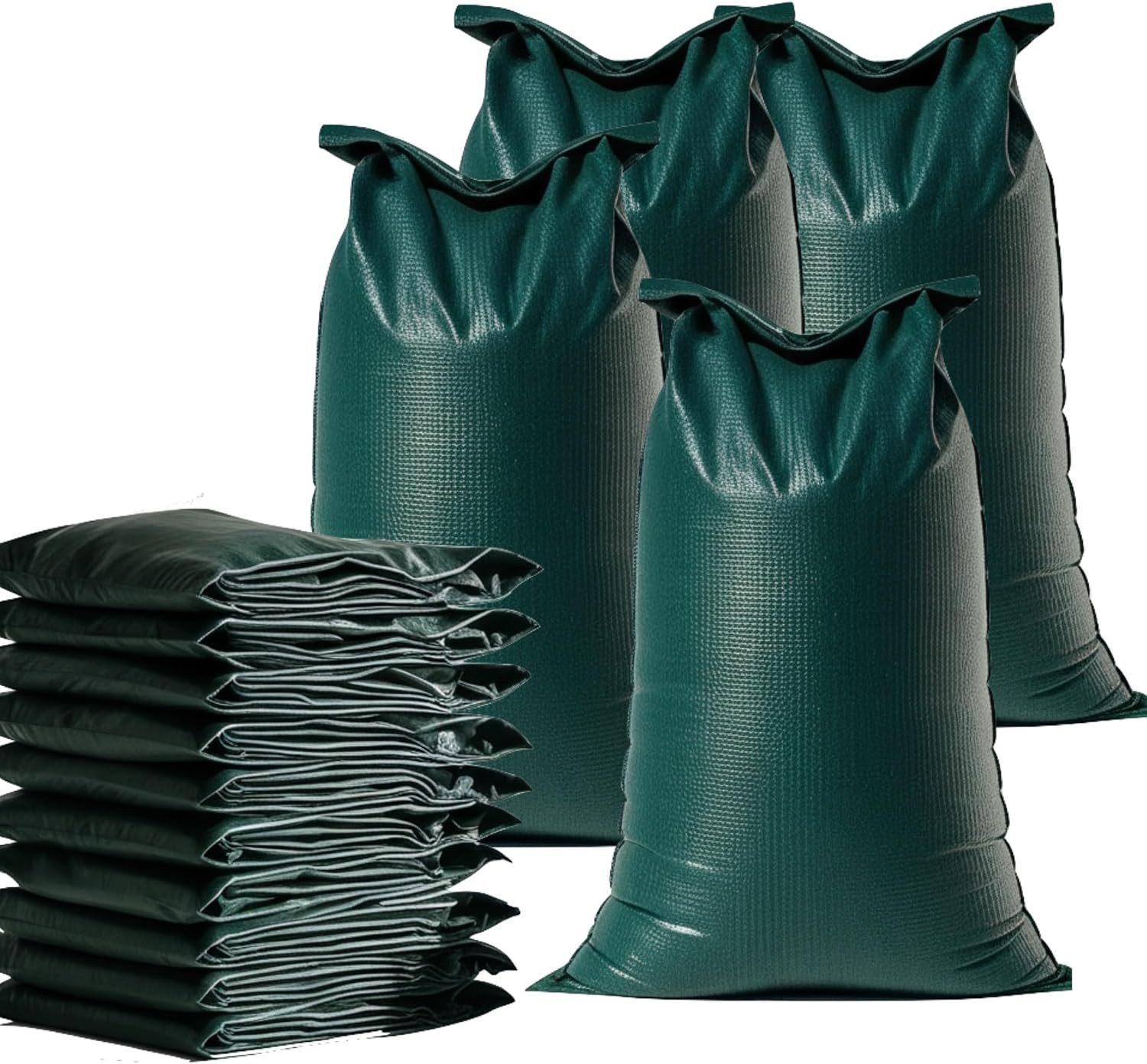 Praktikraft Sandsack 10x Sandsack 40x60 cm zum Wasserschutz bei Hochwasser, Hochwasserschutz