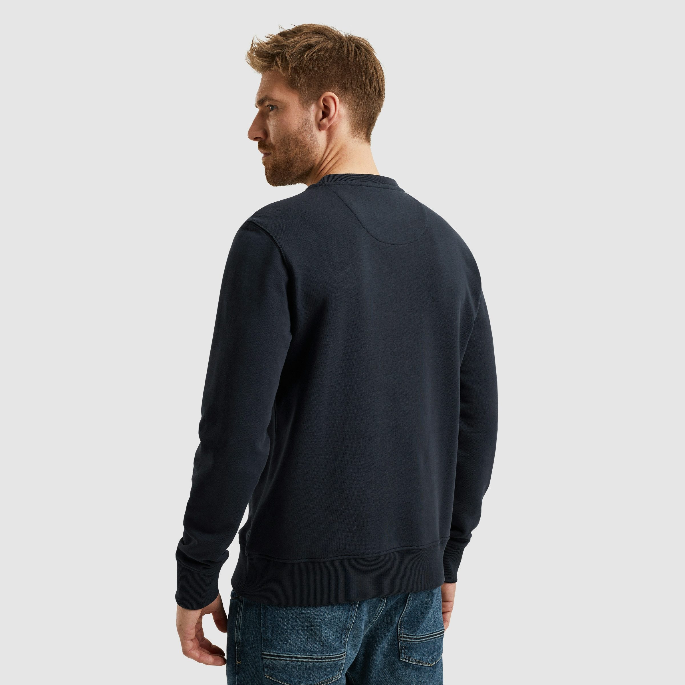 PME LEGEND Sweatshirt Crewneck soft terry with logo mit Logo Stickerei – Bild 3 von 5