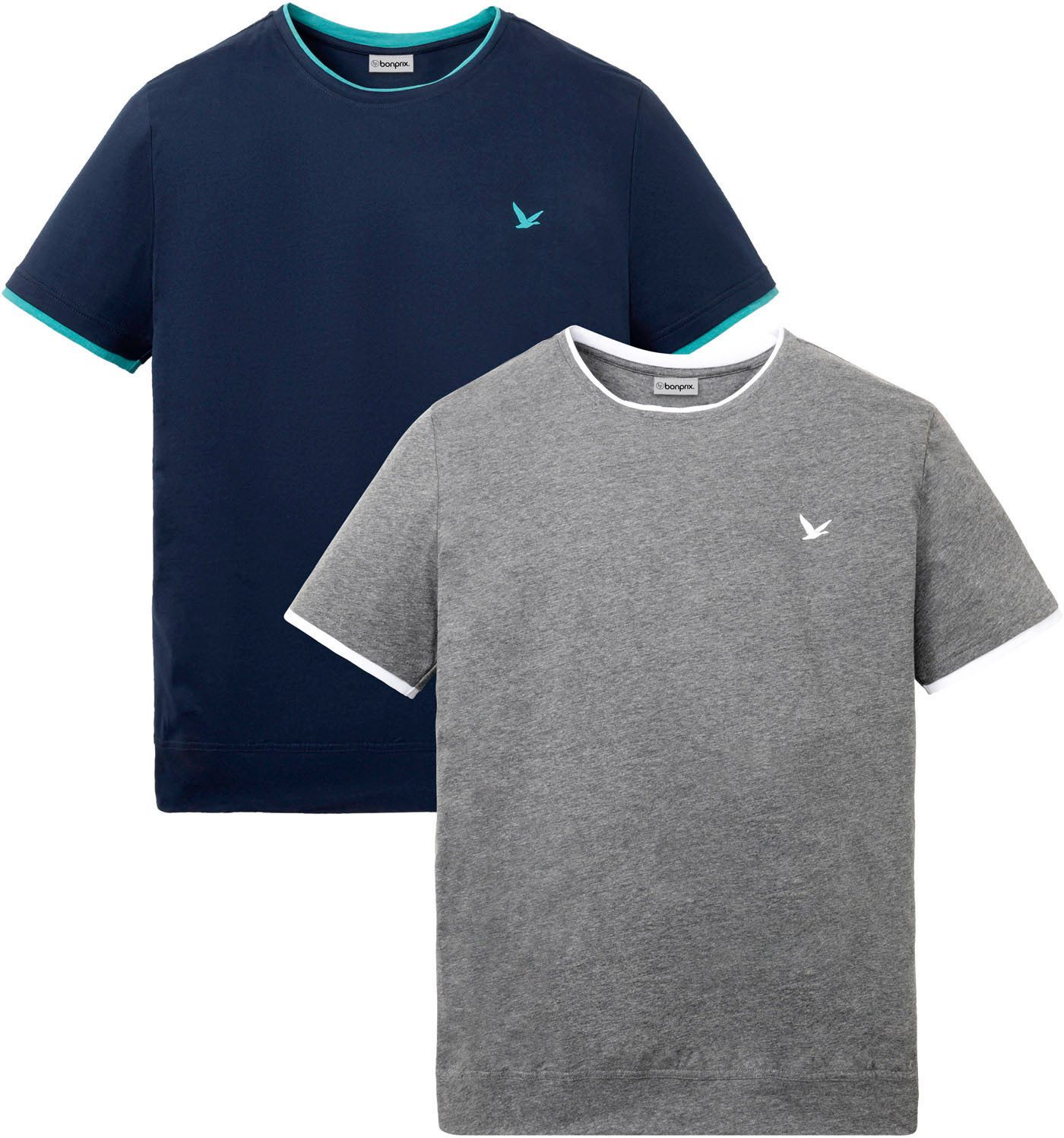 bonprix T-Shirt (Packung, 2-tlg., 2) regular fit Passform, Kurzarm, für den günstig online kaufen