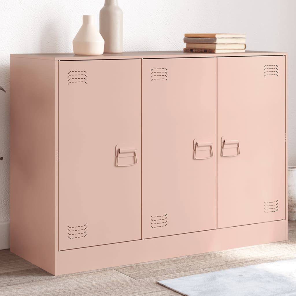 furnicato Sideboard 99 x 39 x 73 cm Rosa (1 St), Stabiler Aufbewahrungsschrank mit 6 Fächern für dein Wohnzimmer
