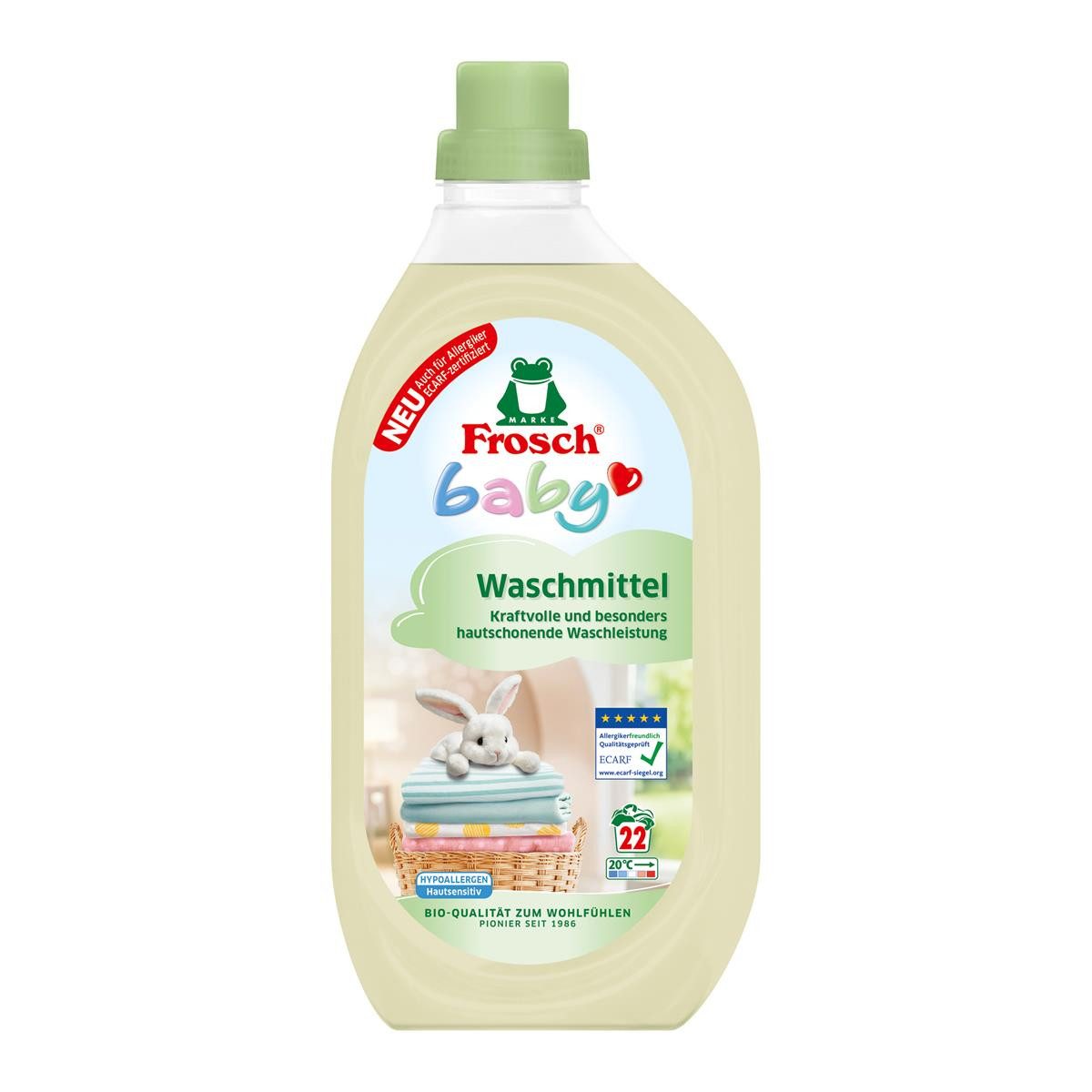 FROSCH Frosch Baby Waschmittel 1,5L - Hypoallergen für Babywäsche (1er Pack) Colorwaschmittel