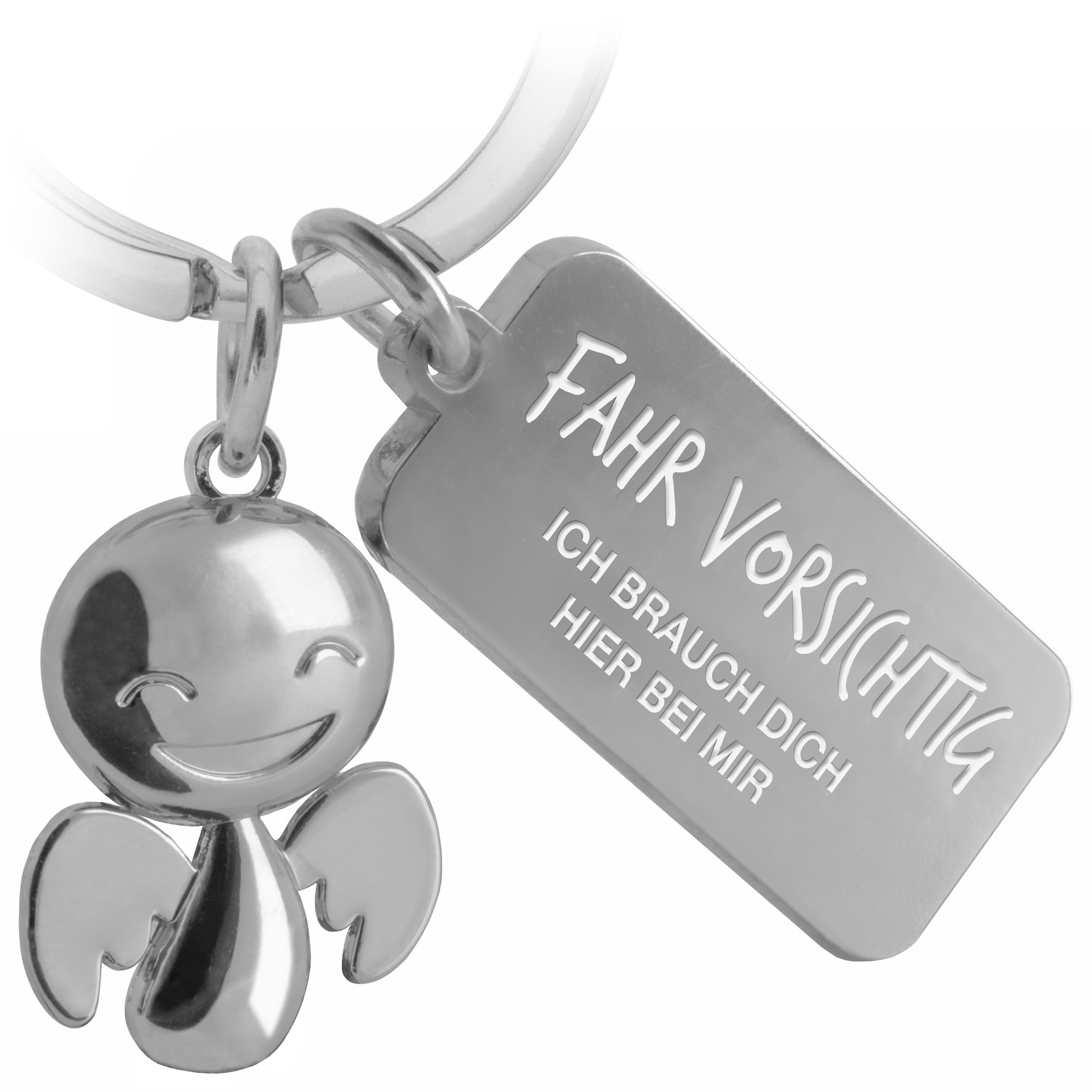 FABACH Schlüsselanhänger Schutzengel Happy mit Gravur günstig online kaufen