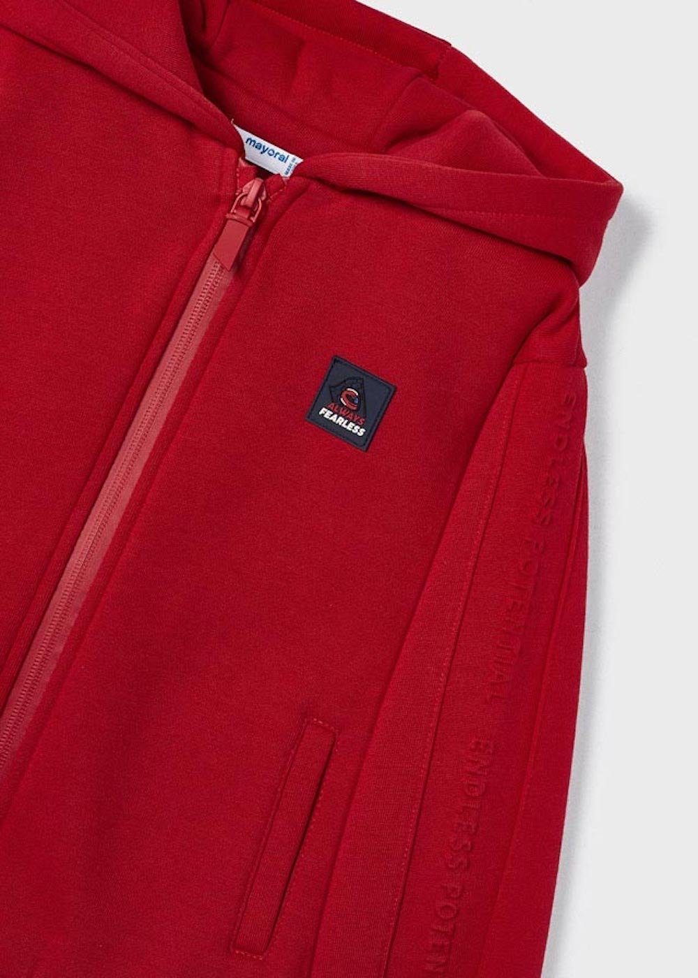 Mayoral Kapuzensweatjacke Kapuzensweatjacke mit Reißverschluss und Reliefverzierung