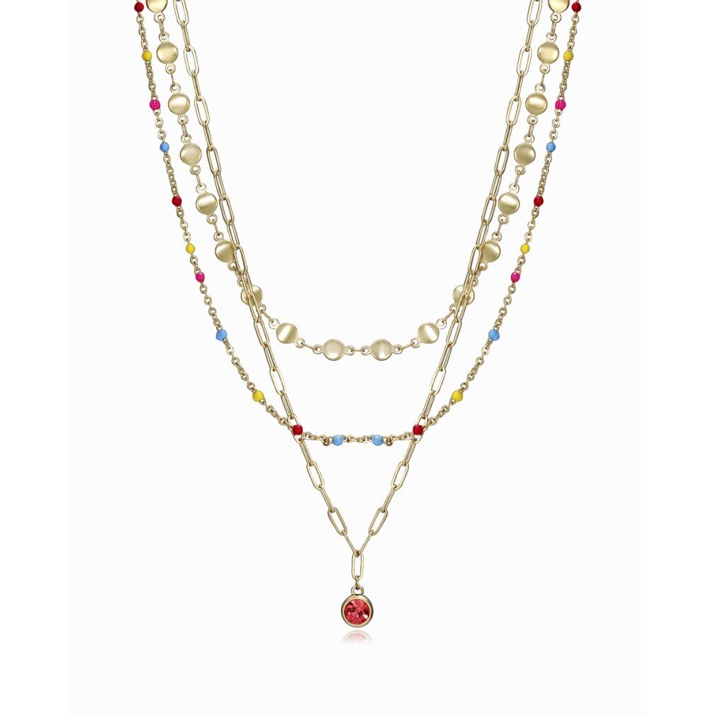 Viceroy Kette mit Anhänger Jedineèný pozlacený náhrdelník Kiss 15132C01012