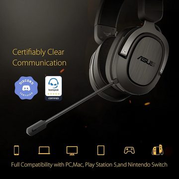 Asus Gaming-Headset (Gefederter Kopfbügel, Mit Kabel, Kabellos, virtueller 7.1-Surround-Sound geeignet für für PC, PS4)