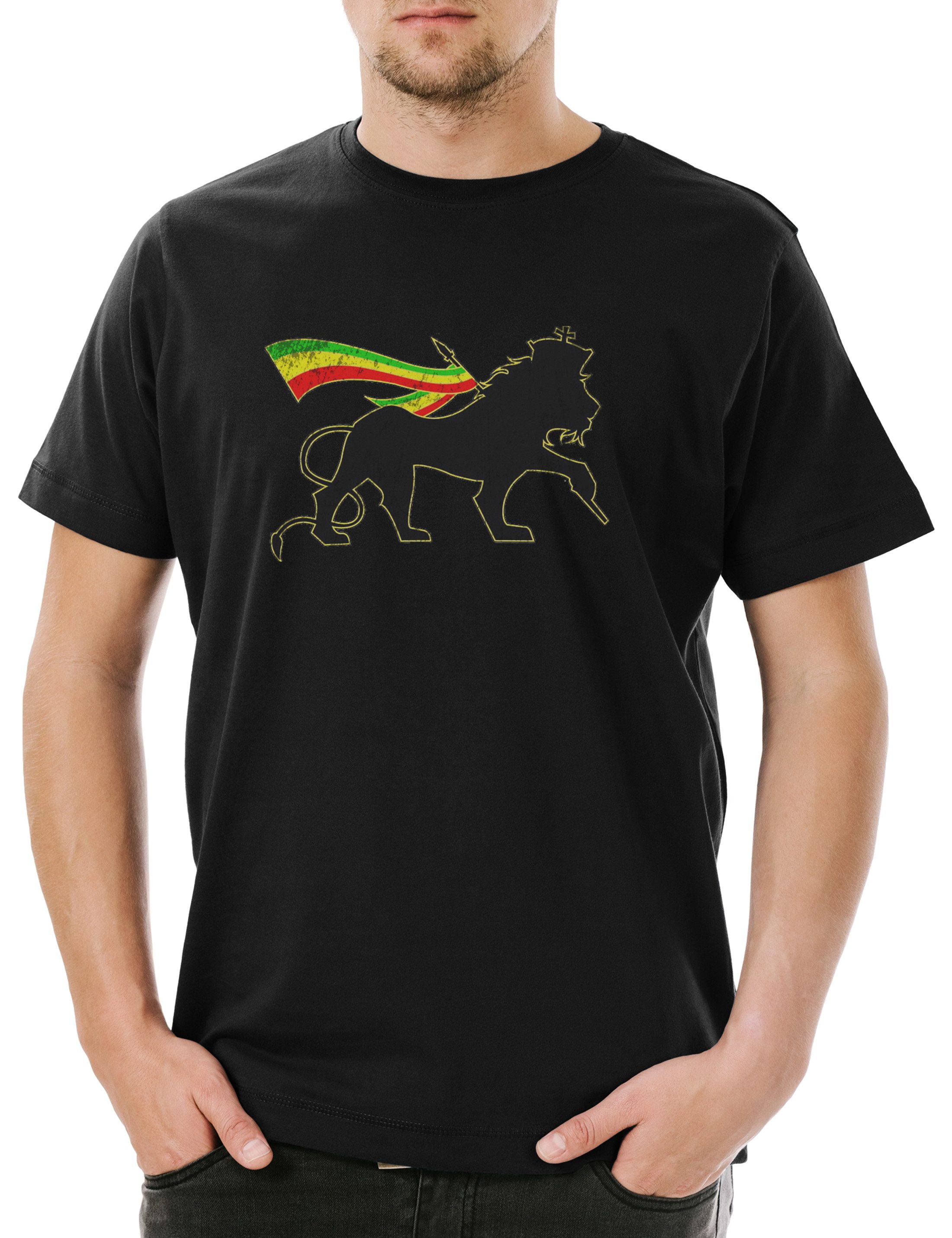 Print-Shirt Lion Of Judah IV Herren T-Shirt Zion Music Jah Babylon Musik Babylon