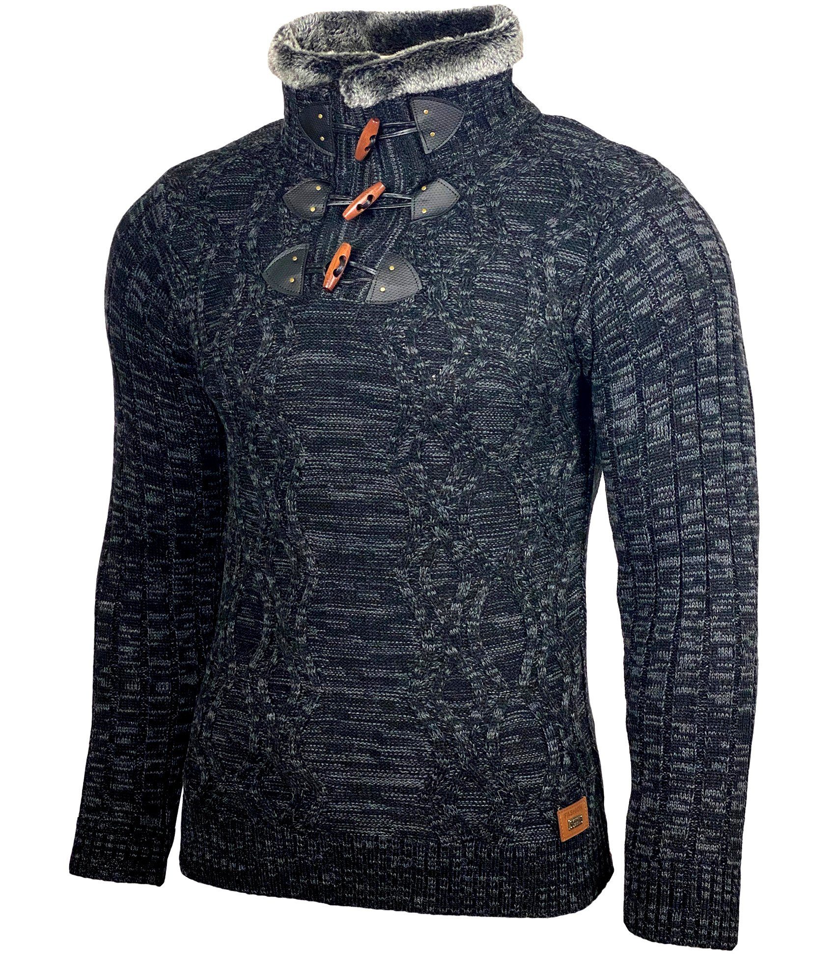 Baxboy Strickpullover Baxboy Herren Pullover Hoher günstig online kaufen