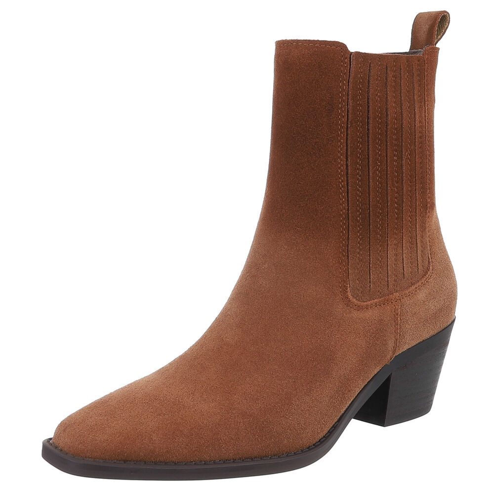 Ital-Design Elegante Leder-Stiefeletten für Damen - günstig online kaufen