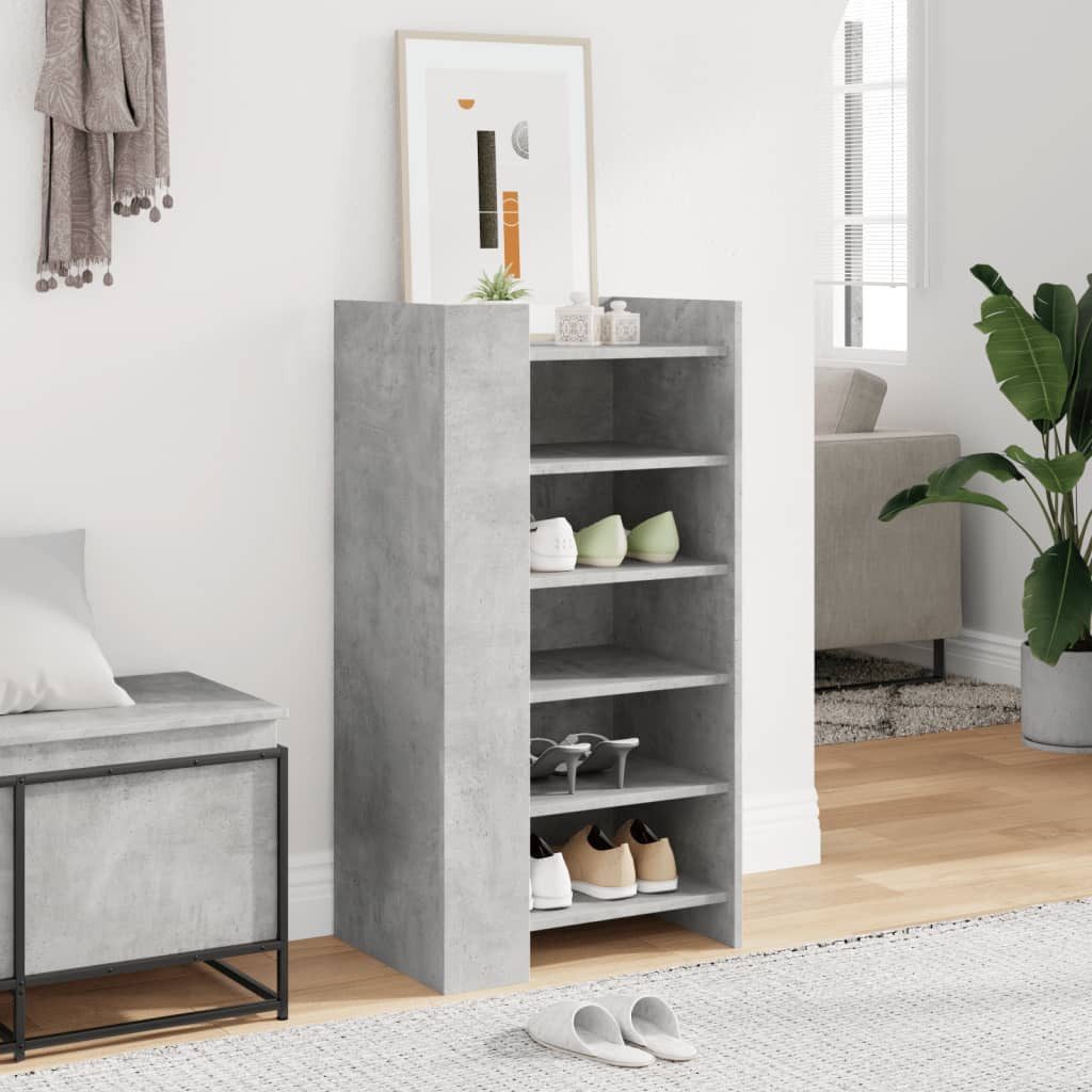 vidaXL Schuhregal Schuhschrank Betongrau 52x37,5x100 cm günstig online kaufen
