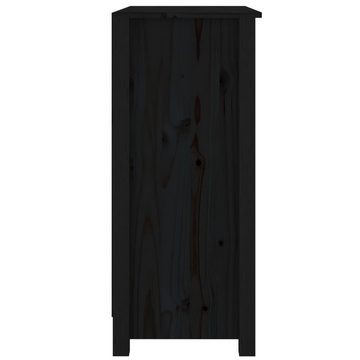 vidaXL Sideboard Sideboard Schwarz 70x35x80 cm Massivholz Kiefer (1 St)