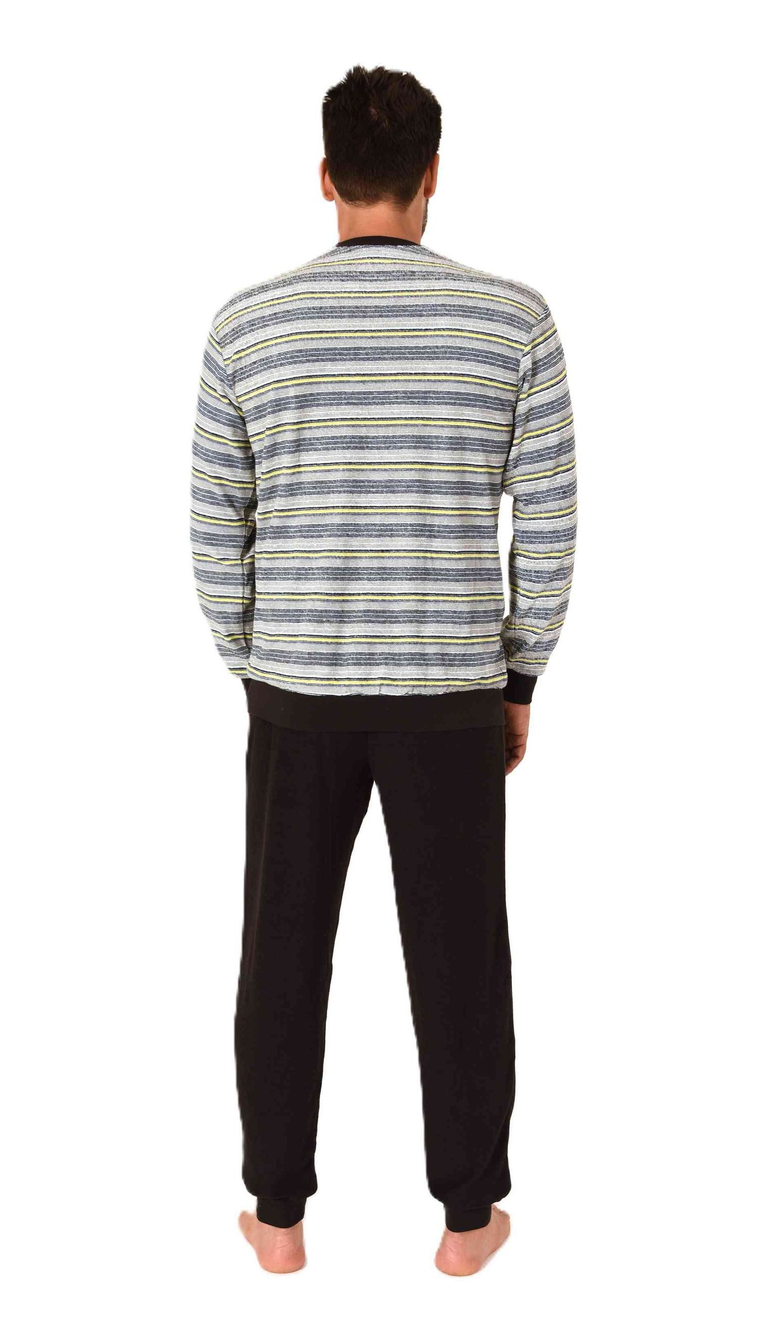 Normann Pyjama Herren langarm Frottee Schlafanzug günstig online kaufen