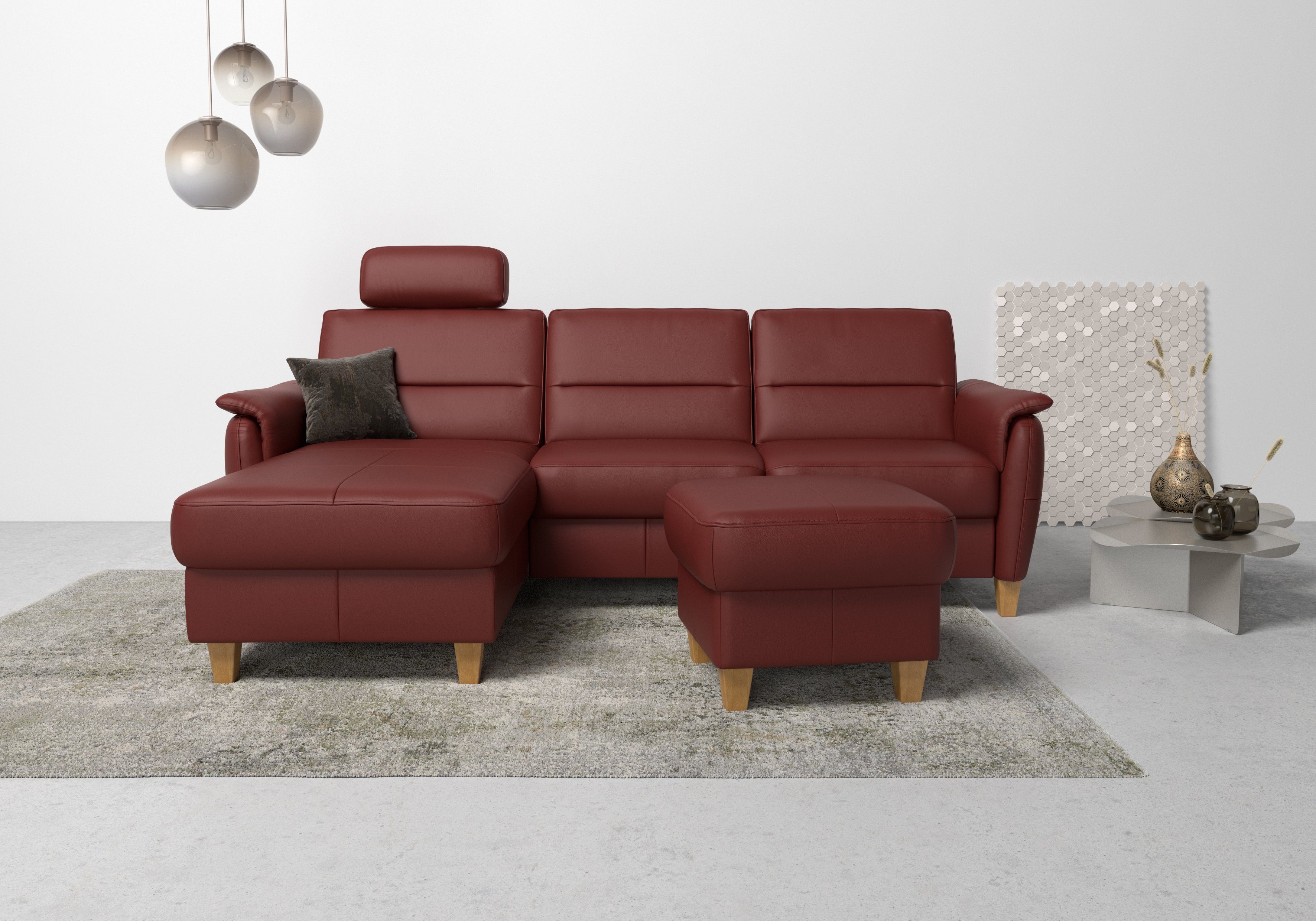 Home affaire Ecksofa Palmera L-Form, Federkern, günstig online kaufen