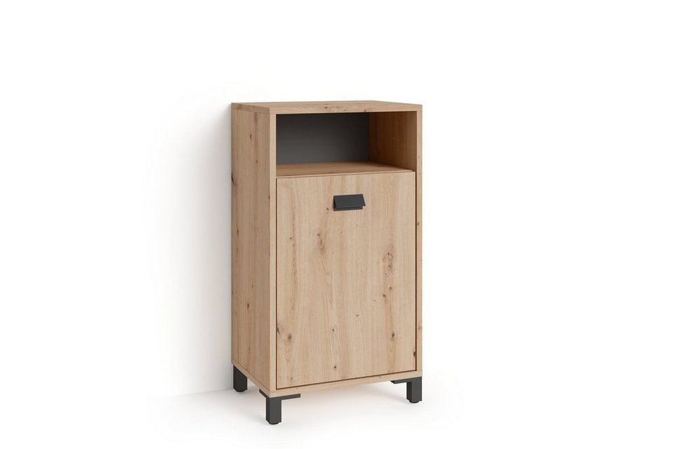 möbelando Midischrank WELLNESS (BxHxT: 42x77,5x31 cm) in Eiche/Artisan mit  einer Tür