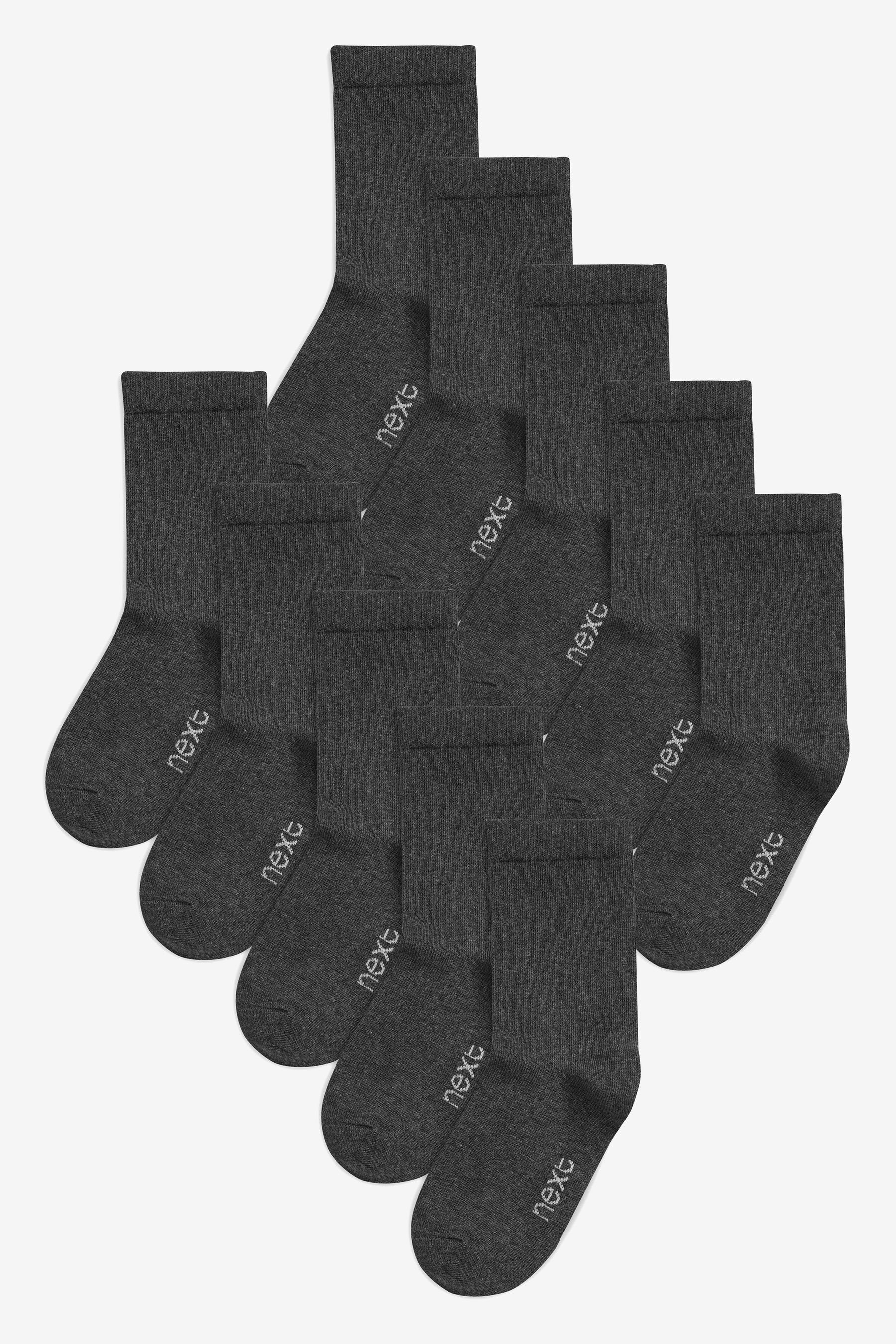 Next Kurzsocken Socken Baumwollanteil, hohem mit (1-Paar) Black 10er-Pack