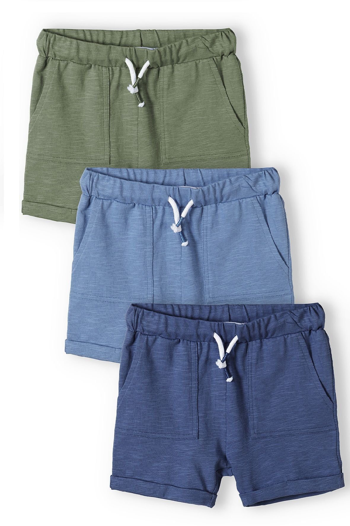 (3y-14y) 3-Pack Blau MINOTI Shorts Sweatshorts