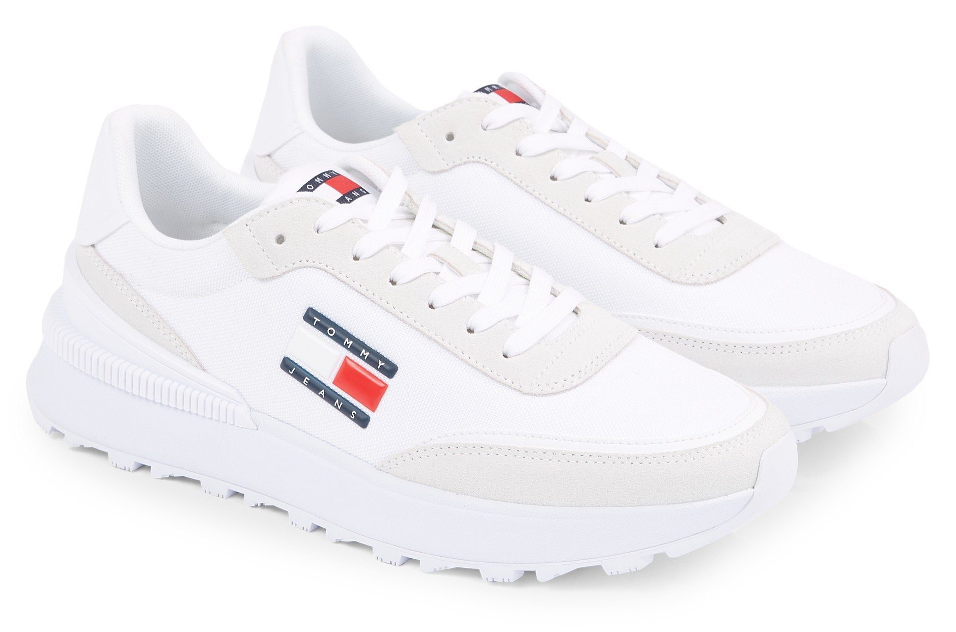 Tommy Jeans TJM TECHNICAL RUNNER ESS Sneaker mit gepolstertem Schaftrand, Freizeitschuh, Halbschuh, Schnürschuh