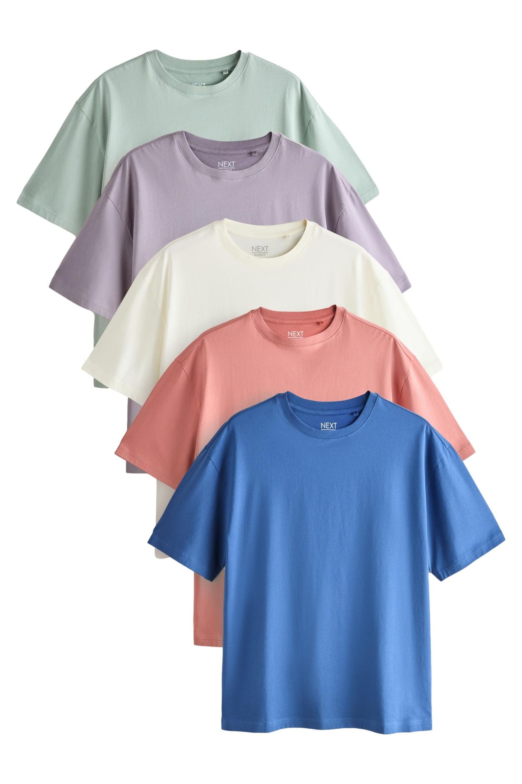 T-Shirt Essential Relaxed Fit T-Shirts, 5er-Pack