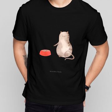 Mr. & Mrs. Panda T-Shirt Katze fressen - Schwarz - Geschenk, Katzenartikel, Frauen, Party, Spr (1-tlg)