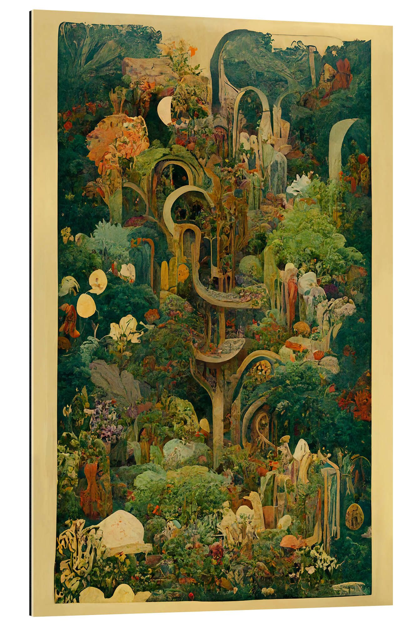 Posterlounge XXL-Wandbild Mariusz Flont, Magische Gärten - Collage V, Treppenhaus Digitale Kunst
