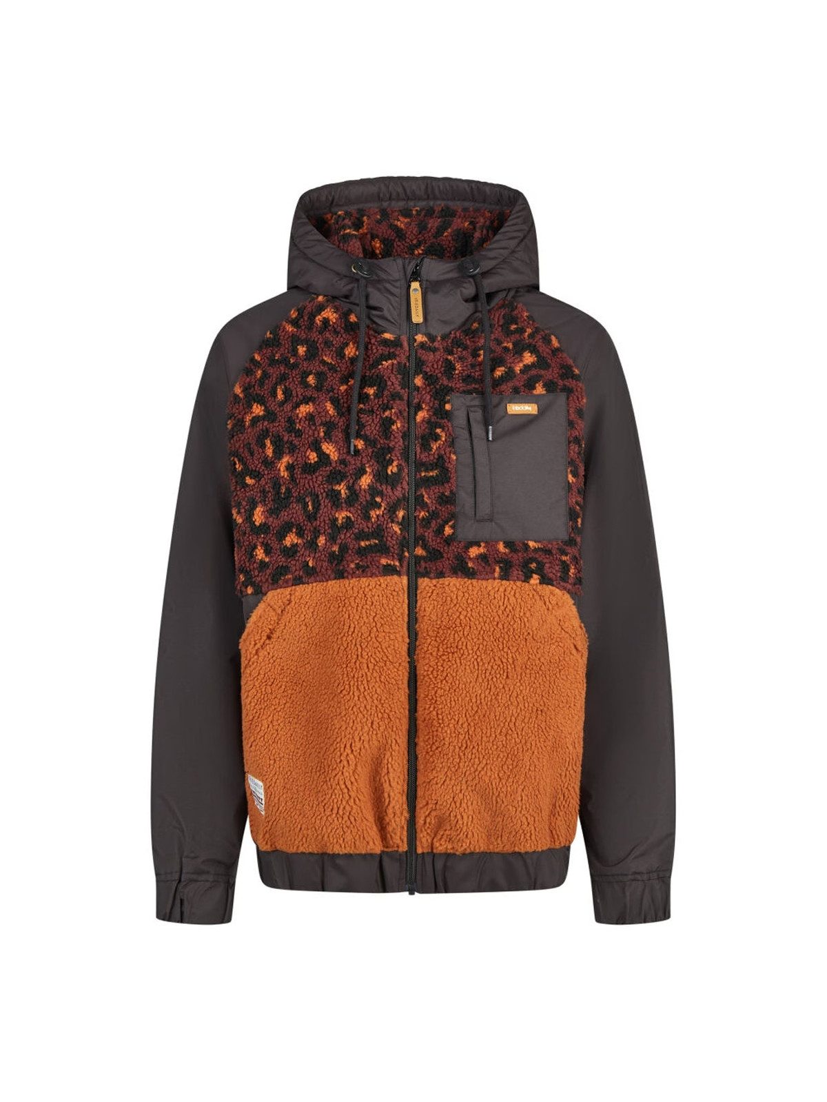 iriedaily Allwetterjacke Iriedaily Arctikmix 2.0 Damen Teddyfleece-Jacke mit Kapuze (1-St) Mix aus recyceltem Nylon und Teddy Fleece