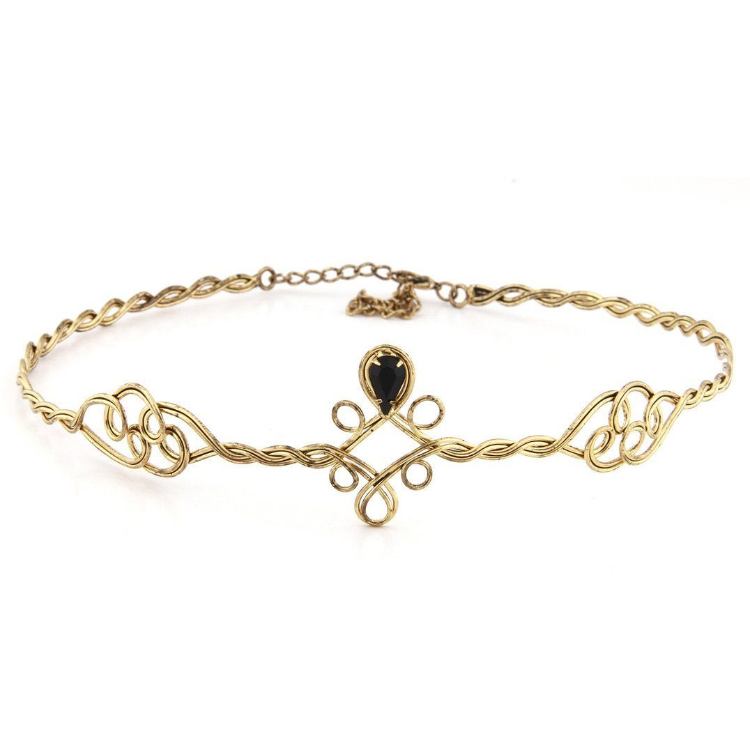 Elope Kostüm Onyx Diadem, Eleganter Kopfschmuck für die Märchen-, Fantasy- und LARP-Welt