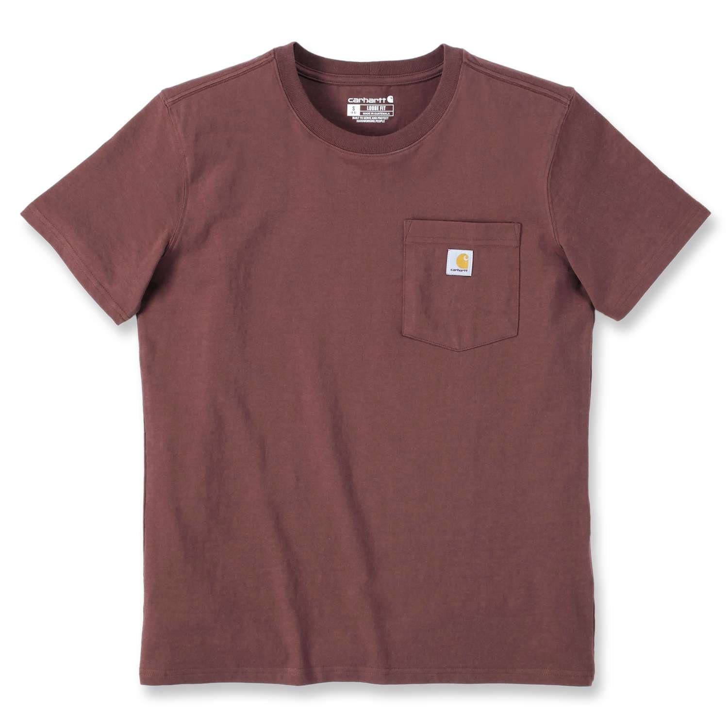 Carhartt T-Shirt Carhartt Damen T-Shirt Loose Fit Heavyweight Short-Sleeve Pocket Adult sable | T-Shirts