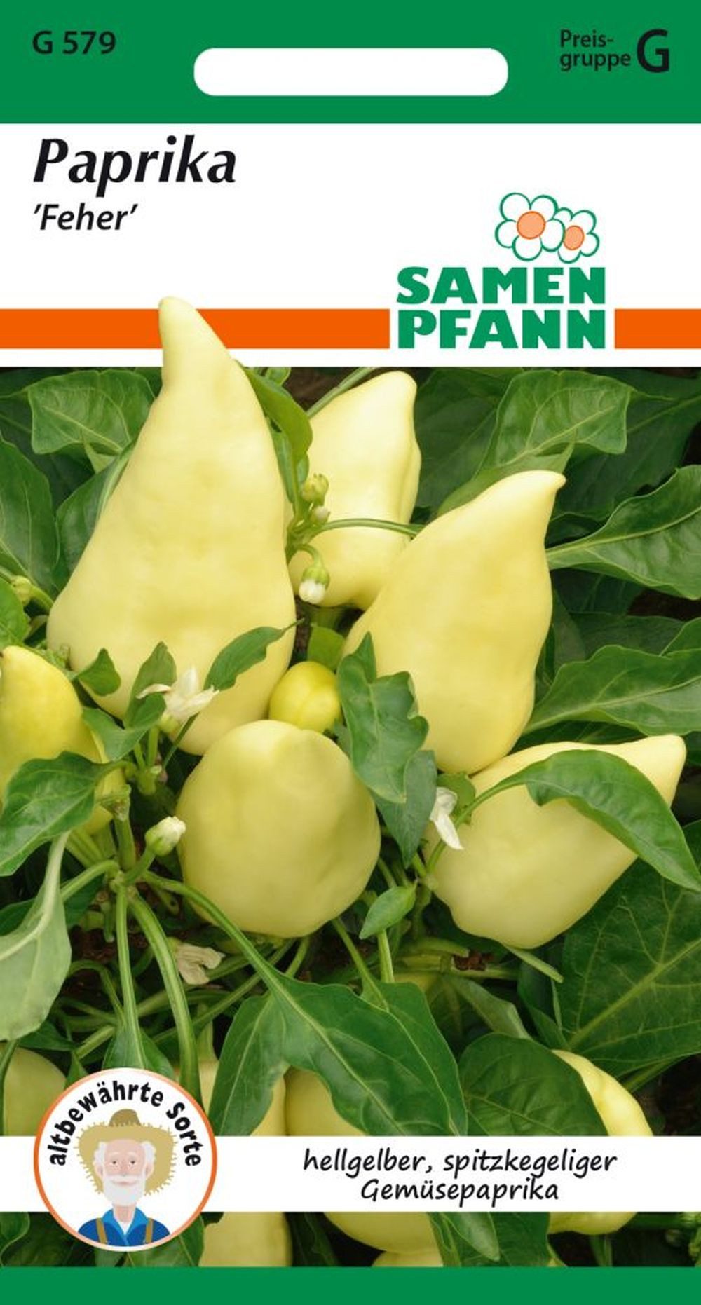 SAMEN PFANN Gemüsesamen Paprika, Feher - Paprika-Samen Saatgut Samen, Capsicum annuum