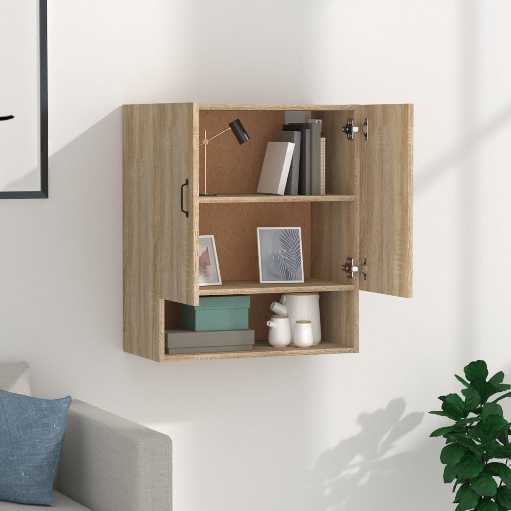 vidaXL Hängeschrank Wandschrank Sonoma-Eiche 60x31x70 cm Holzwerkstoff (1-St)