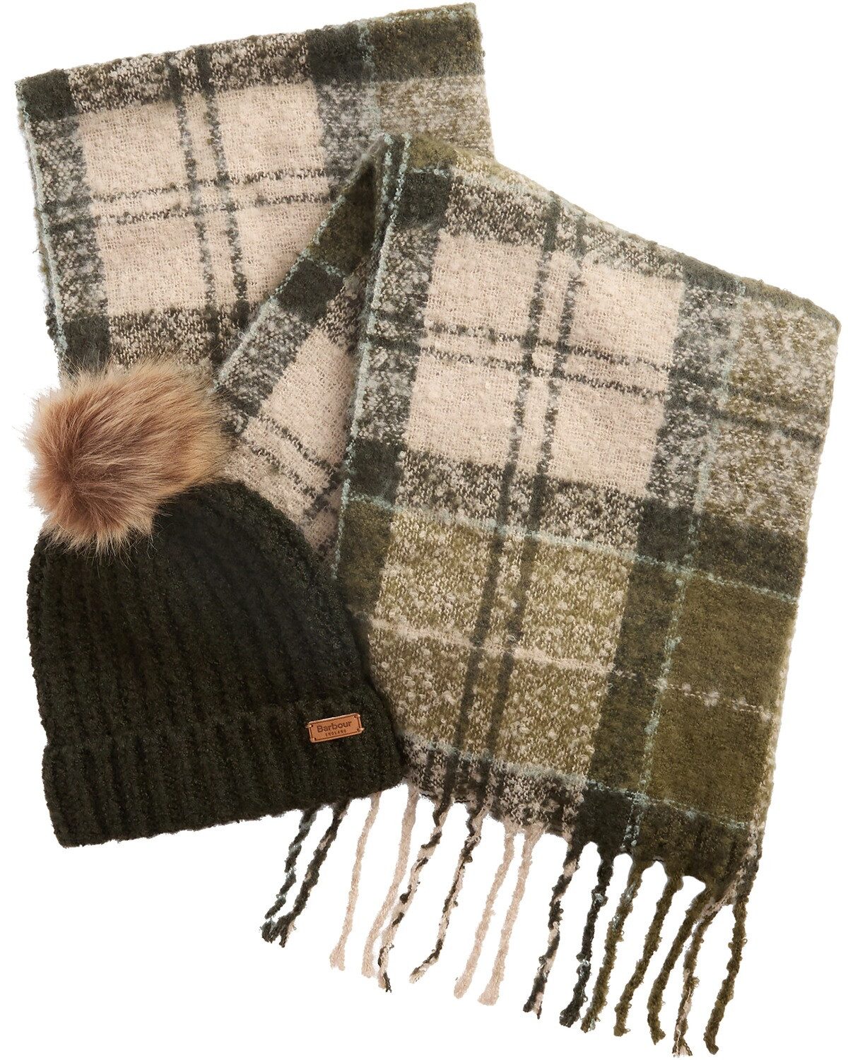 Barbour Bommelmütze Set Saltburn Beanie und Schal günstig online kaufen