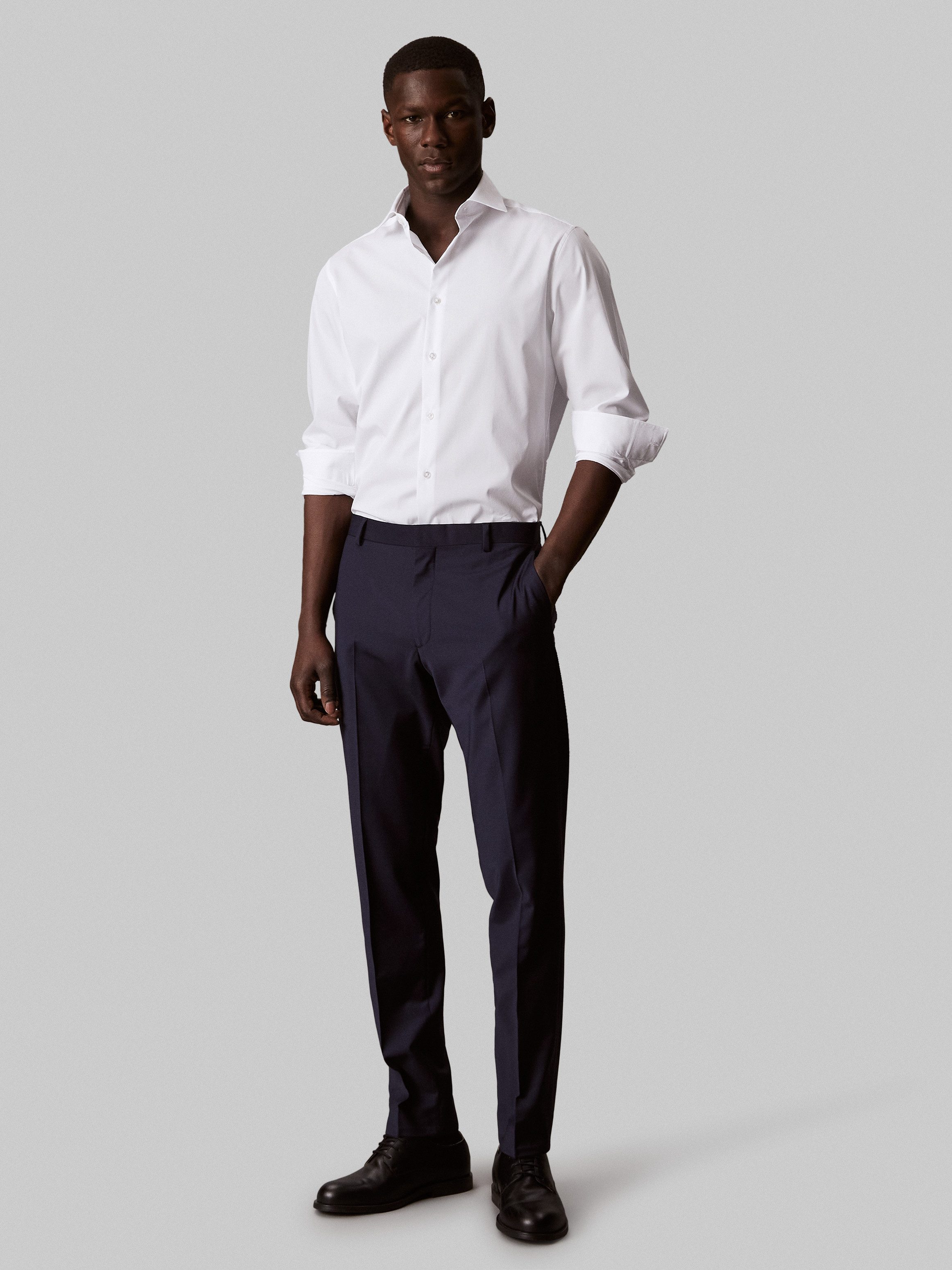 Calvin Klein Businesshemd Regular fit, mit Rundhalsausschnitt