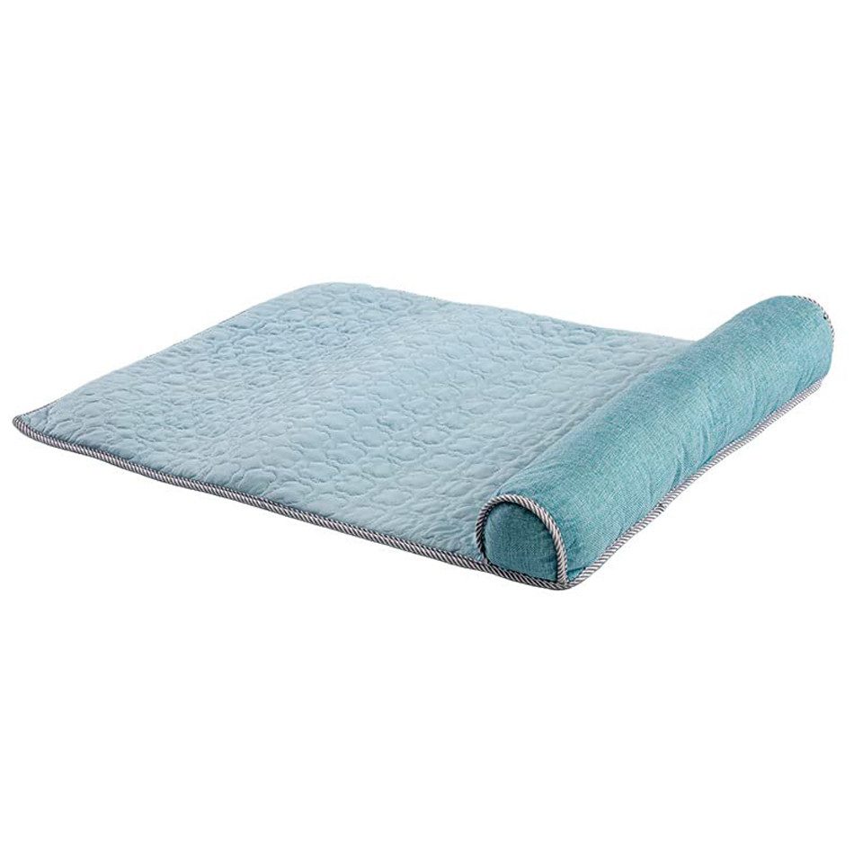 Ledander Hundematte Kühlmatte Hunde Ergonomisch mit Rand, Hundebett Selbstkühlend, Kühldecke Hunde Welpen Katze Kühlmatte, Drinnen Draußen