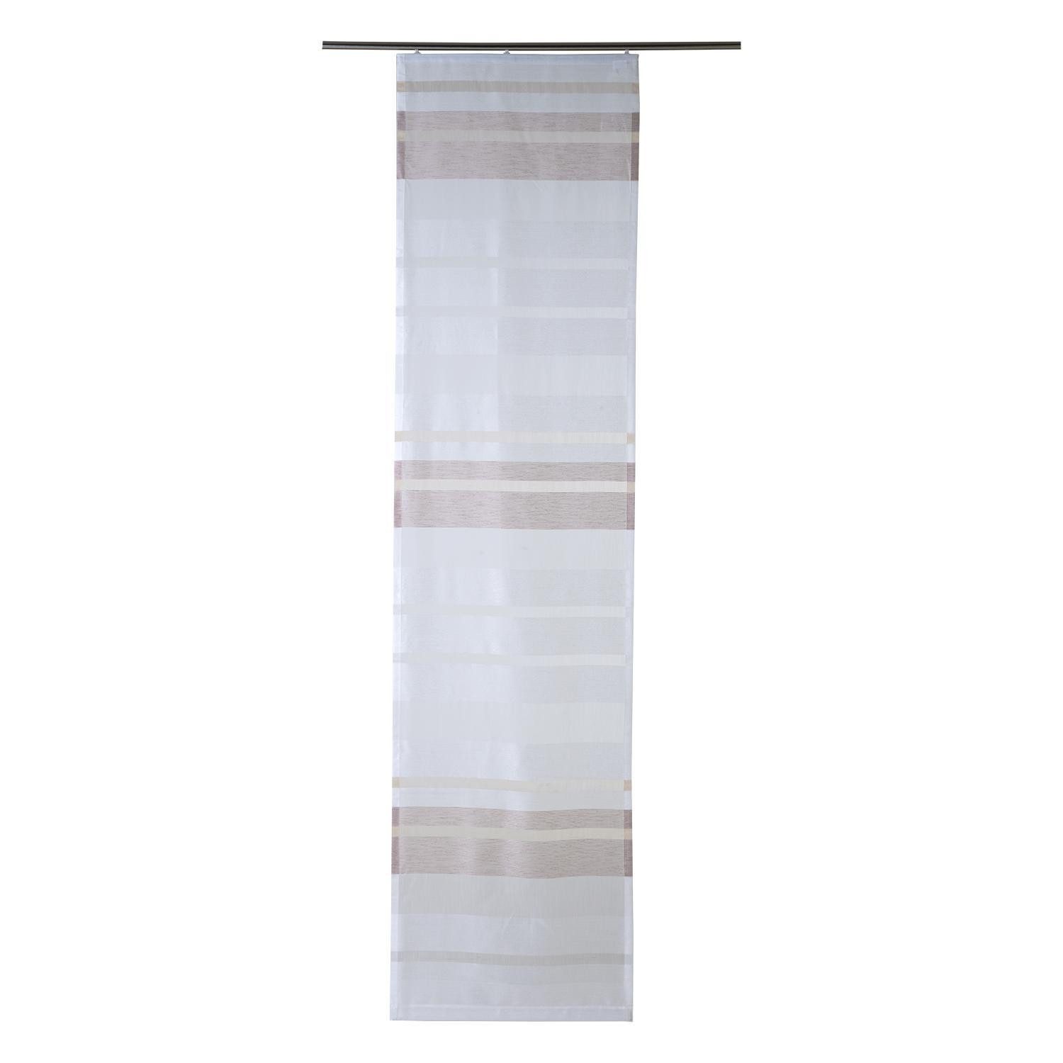 Vorhang AKZENT, 60 x 245 cm, Weiß, Sandfarben, (1 St), transparent, Polyester, Flächenvorhang inkl. Technik