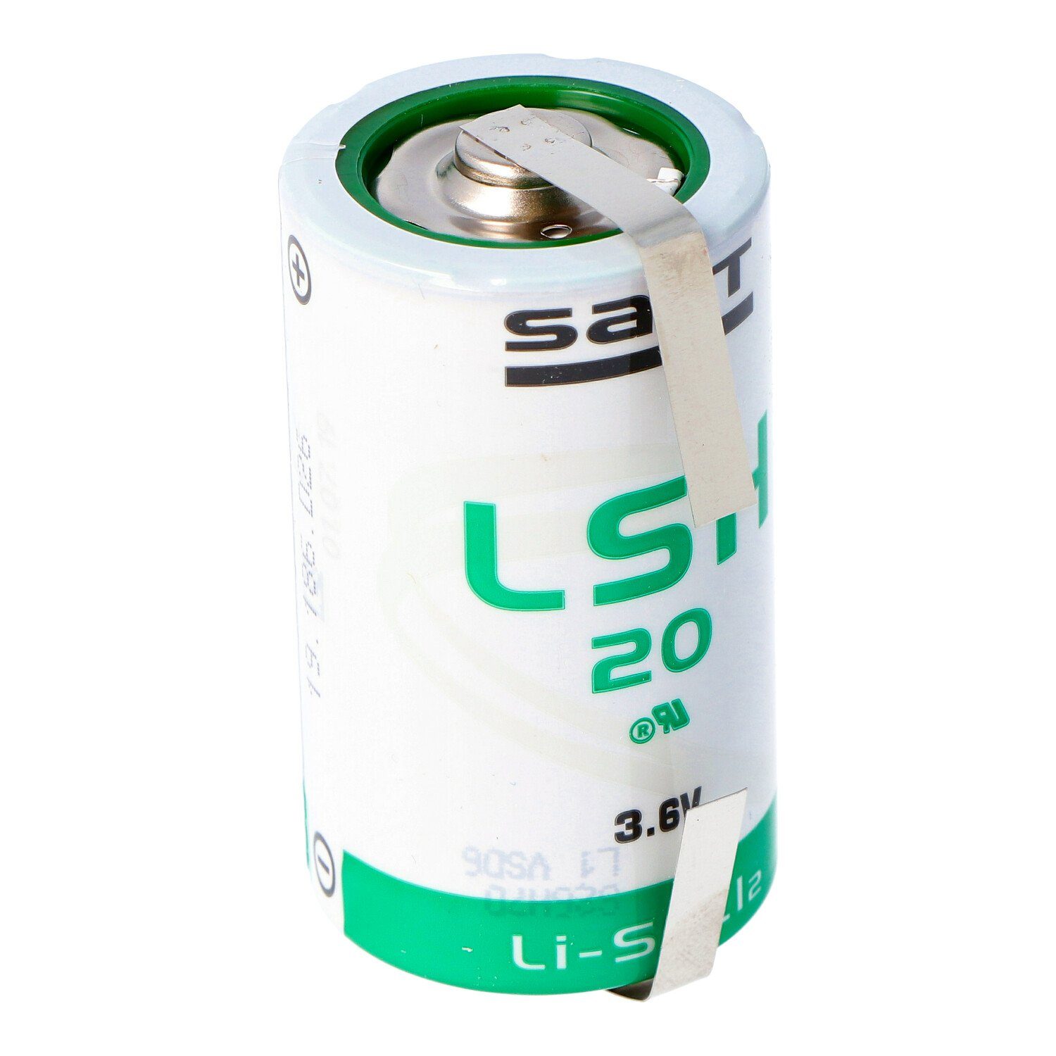 Saft SAFT LSH 20 Lithium Batterie 3.6V Primary LSH20 mit U-Lötfahnen Batterie, (3,6 V)