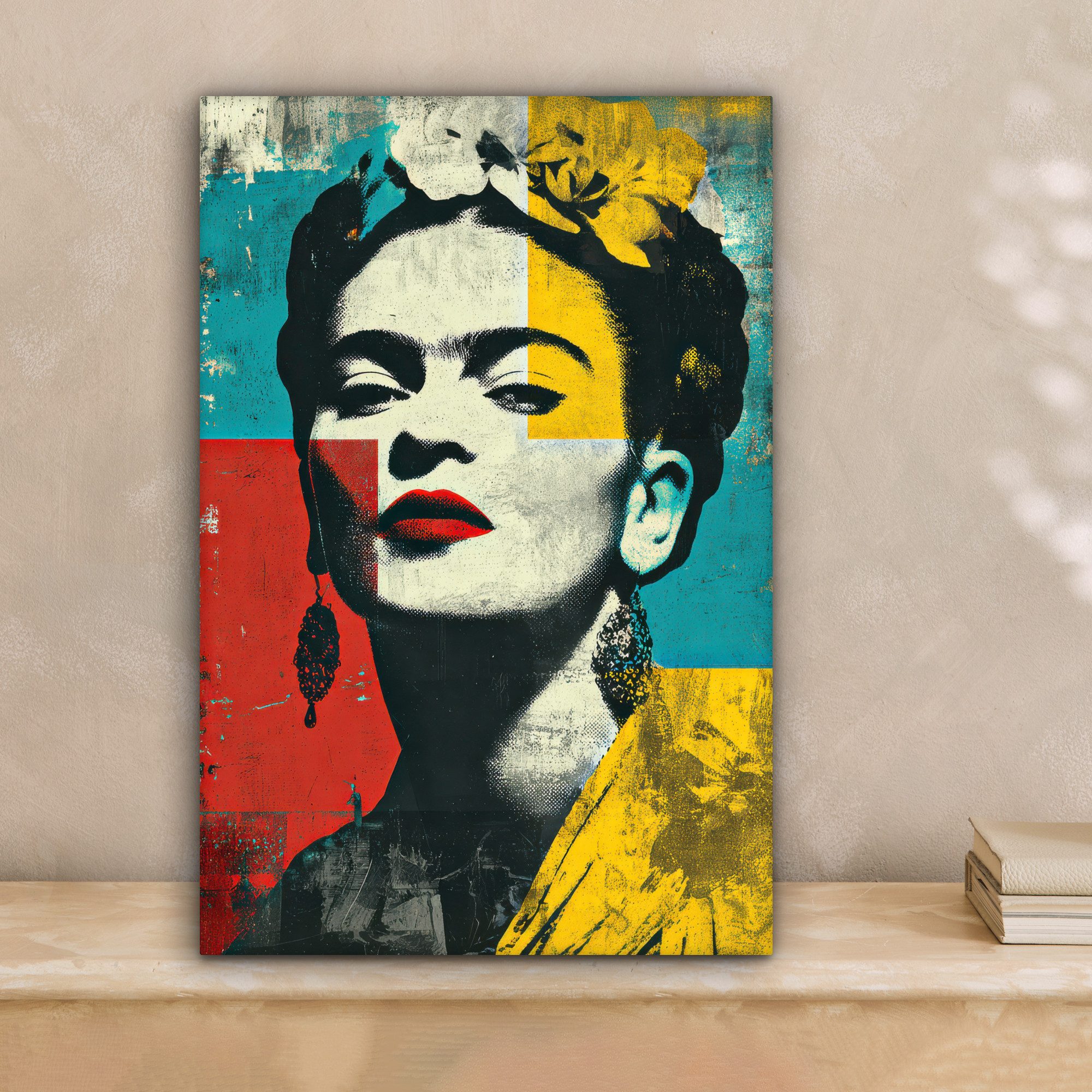 OneMillionCanvasses® Leinwandbild Blumen - Helle Farben - Grafisch - Modern günstig online kaufen