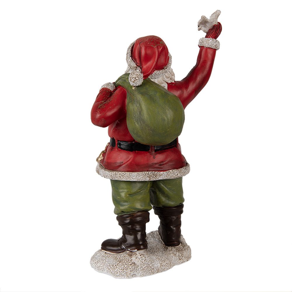 Clayre & Eef Weihnachtsmann Figur Weihnachtsmann 13x10x23 cm Rot Polyresin Weihnachtsdekoration, Sammelfigur, Sammlerfigur, Weihnachtsmann, Dekofigur