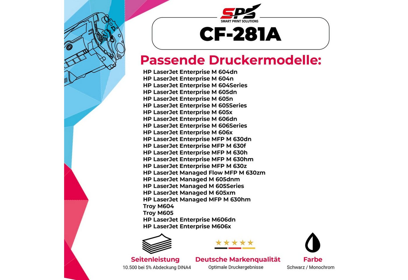 Thumbnail - SPS Tonerkartusche Kompatibel für HP Laserjet Enterprise Flow MFP M, (1er Pack)
