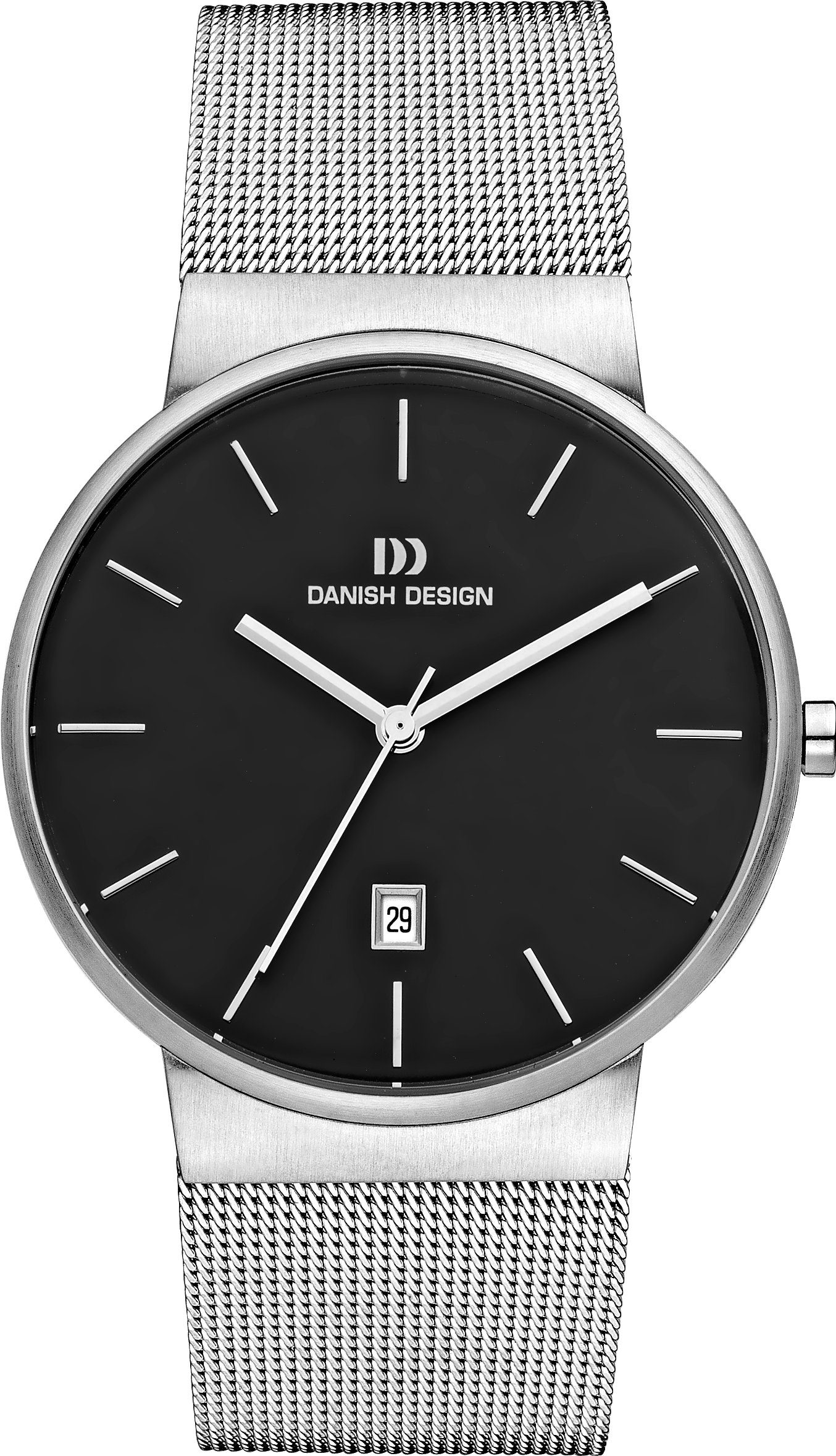 Danish Quarzuhr Designuhr 6 Datum TAGE Uhr bei Schwarz Datum mit Design 40mm, Herren