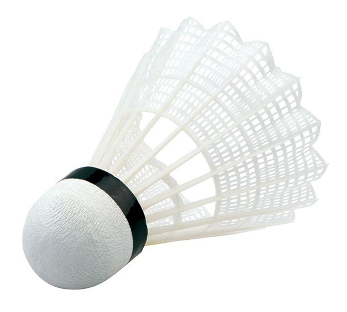 Sport Bälle Sunflex Federball 3x Nylon weiß