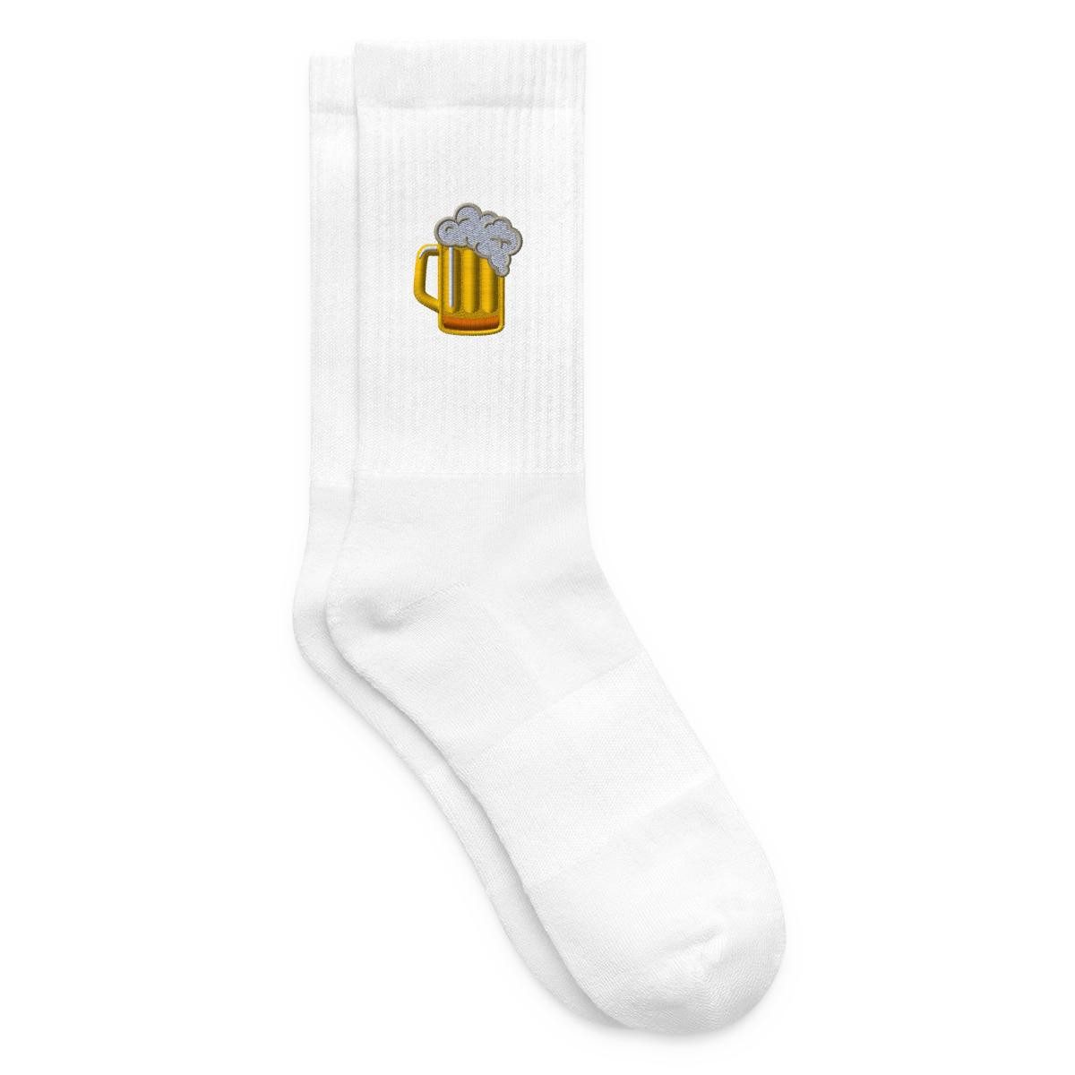 Spreadshirt Socken Bier Stickerei Tennissocken (1-Paar)