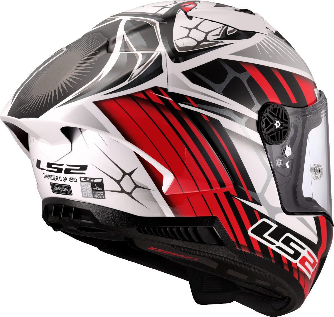 LS2 Motorradhelm FF805 Thunder GP Perolari Replica Carbon Helm, Notfallsystem-polsterung (eqrs)