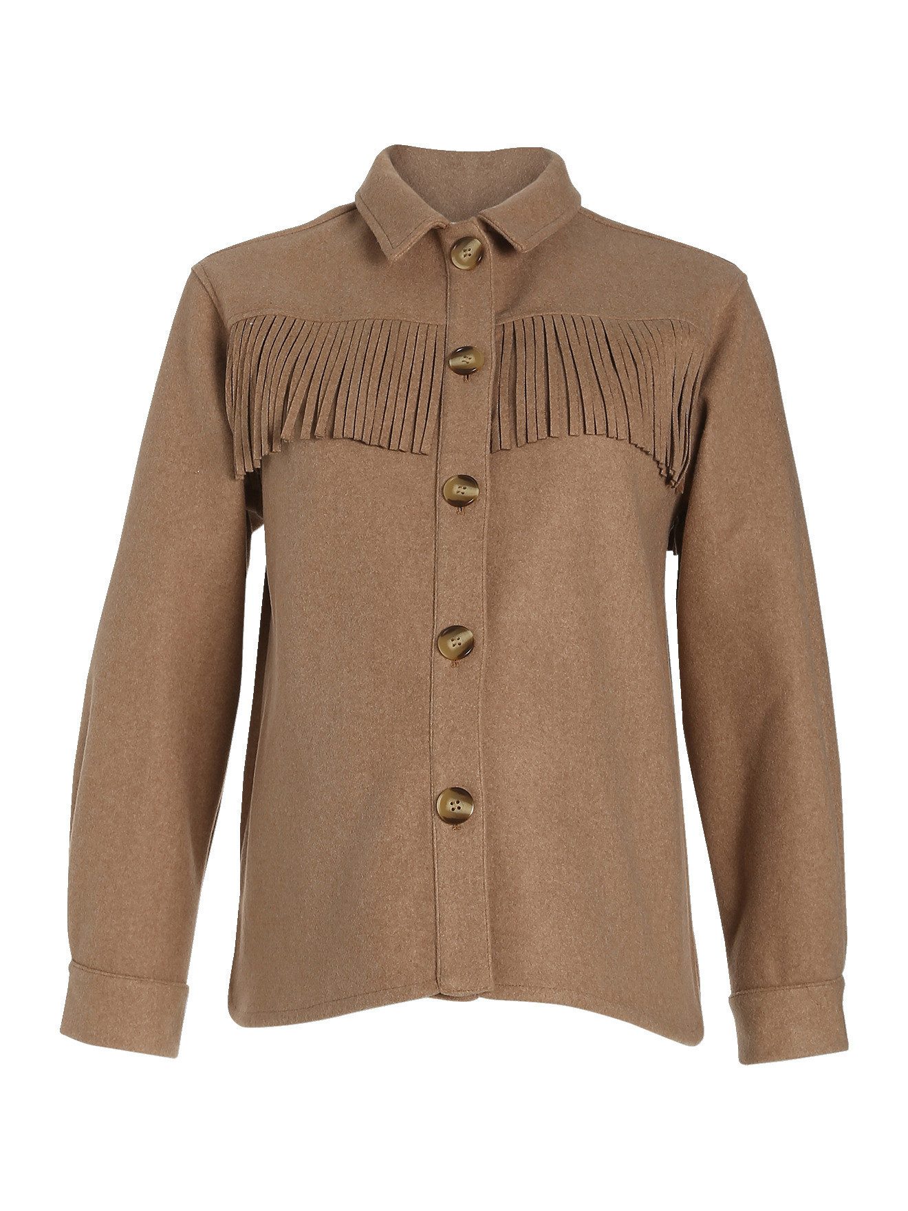 Envie de Fraise Umstandsbluse Fransen-Jacke für Schwangerschaft und Stillzeit