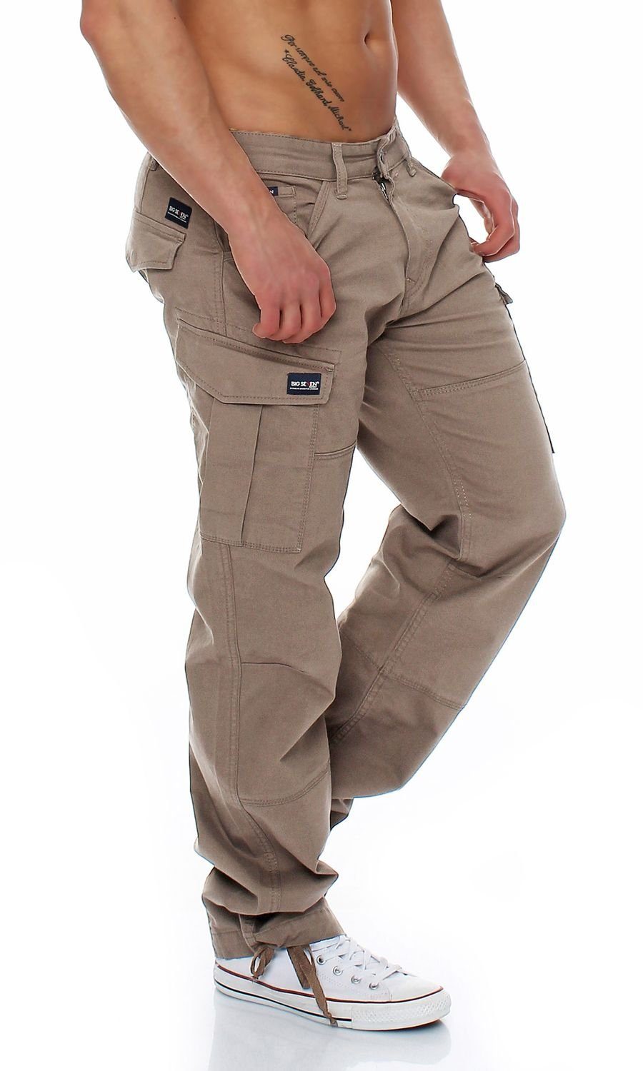 Hose Seven Comfort Cargojeans Jeans Beige (Moon Hose Fit Herren Big Big Cargo Brian Seven Rock)