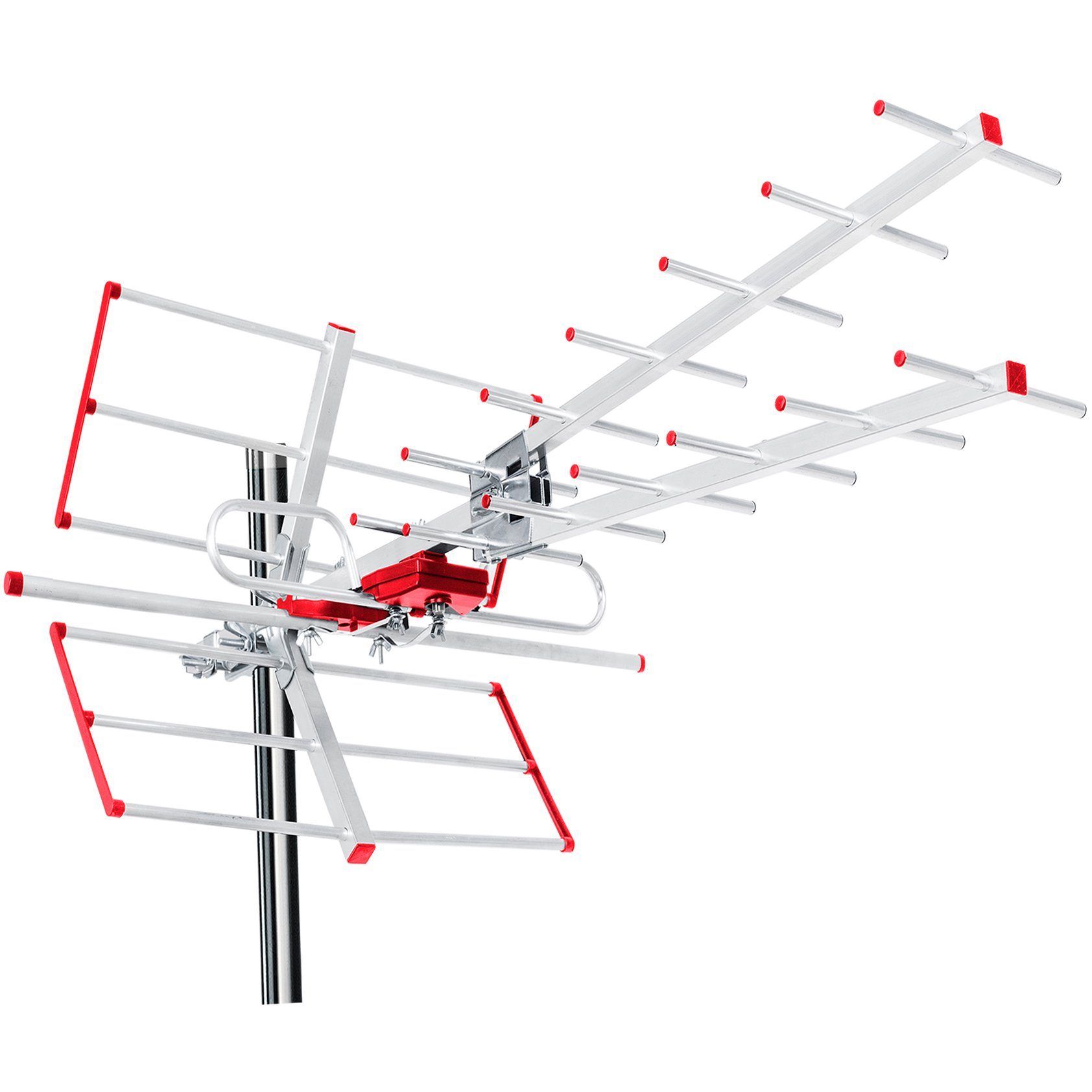 Maclean MCTV-855A Dachantenne (DVB-T, DVB-T2, für Außenbereich), Aktive TV Außenantenne
