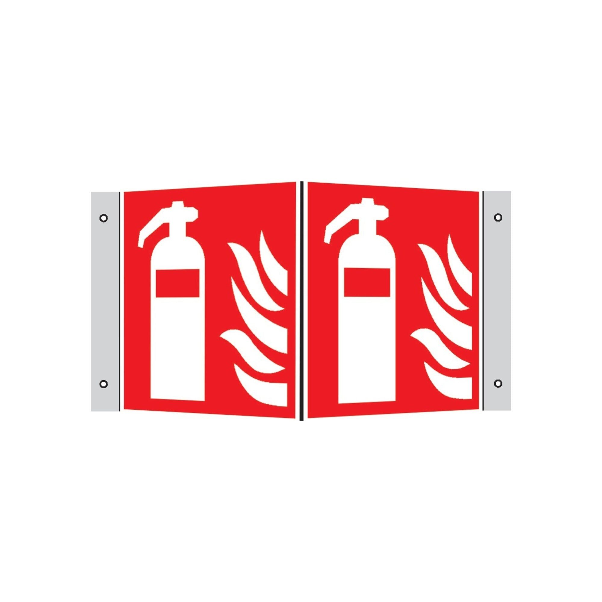 wolk SafetyMarking Brandschutzschild Alu B200xH200 mm Winkel Feuerlöscher