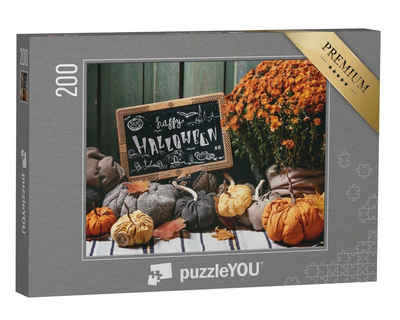 puzzleYOU Puzzle Kreative Textil-Kürbisse für Halloween, 200 Puzzleteile, puzzleYOU-Kollektionen Festtage