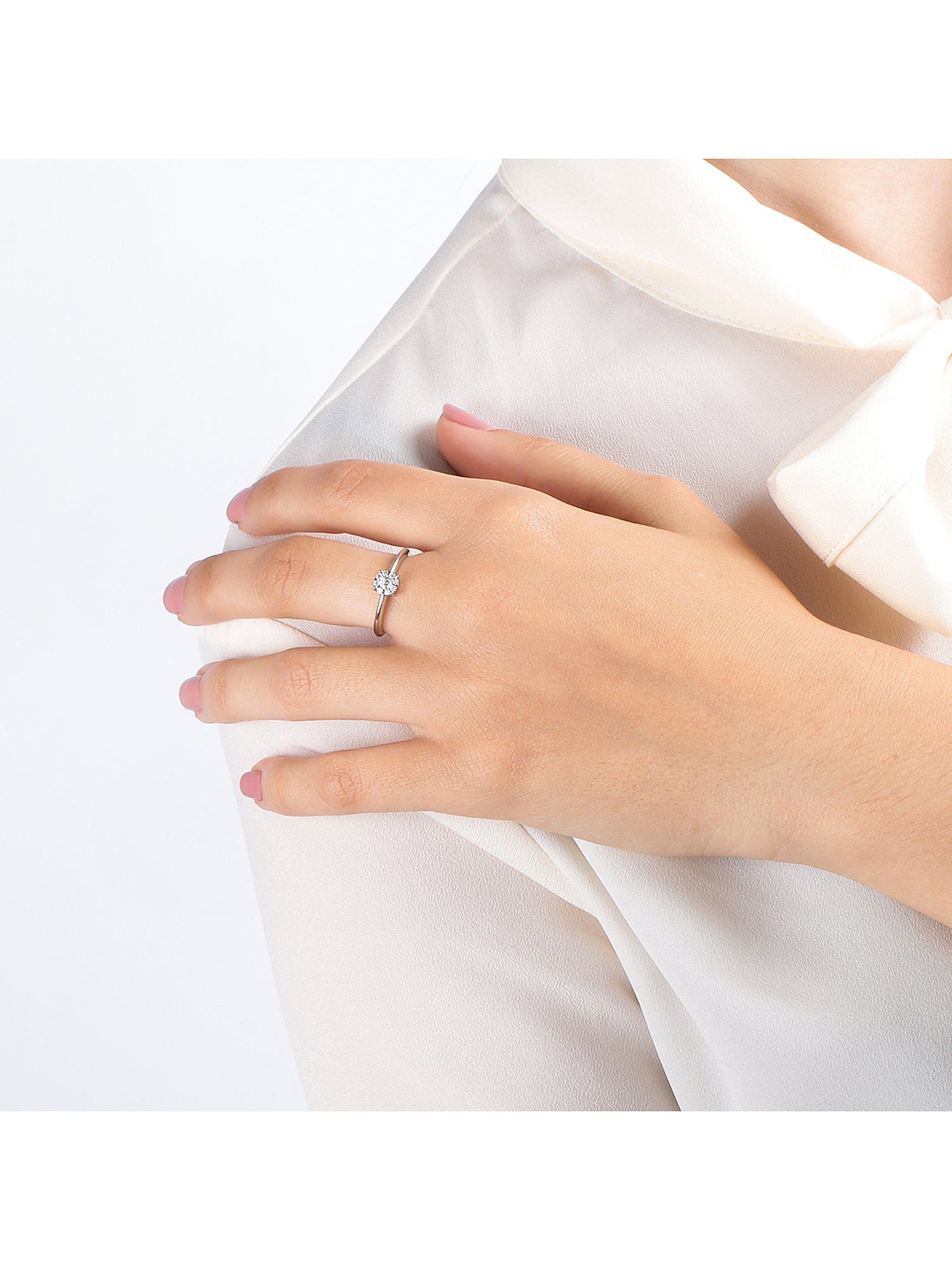 CHRIST Diamantring CHRIST Damen-Damenring 585er Weißgold 1 Diamant günstig online kaufen